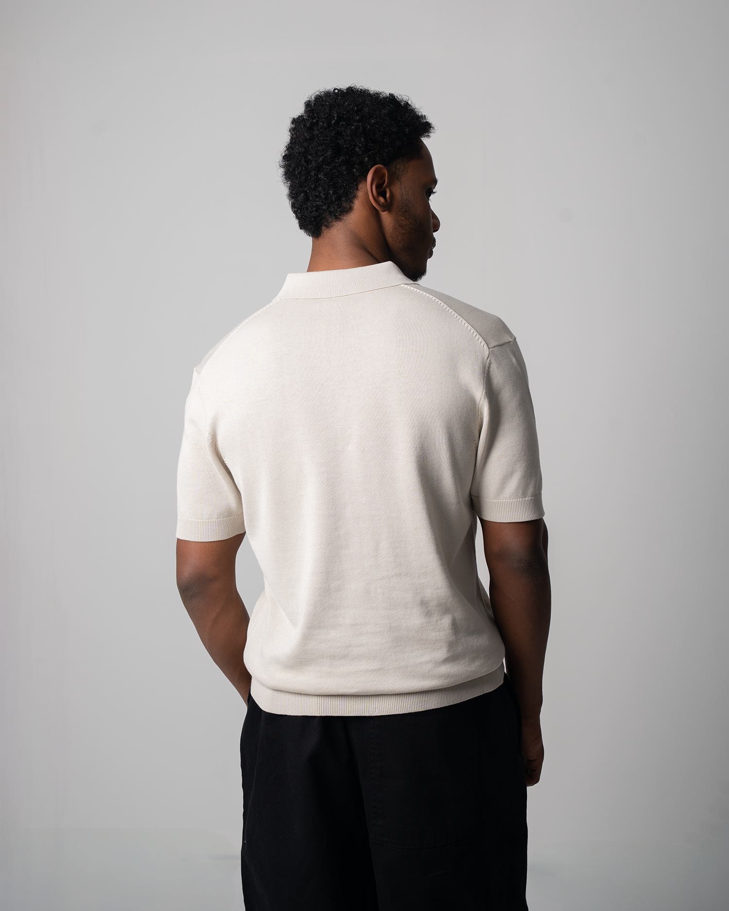 Knit Polo - Beige