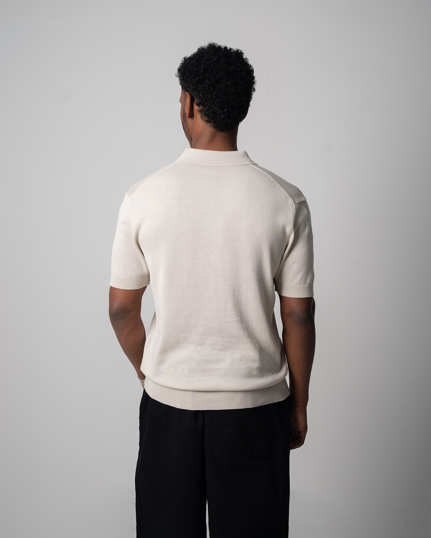 Knit Polo - Beige