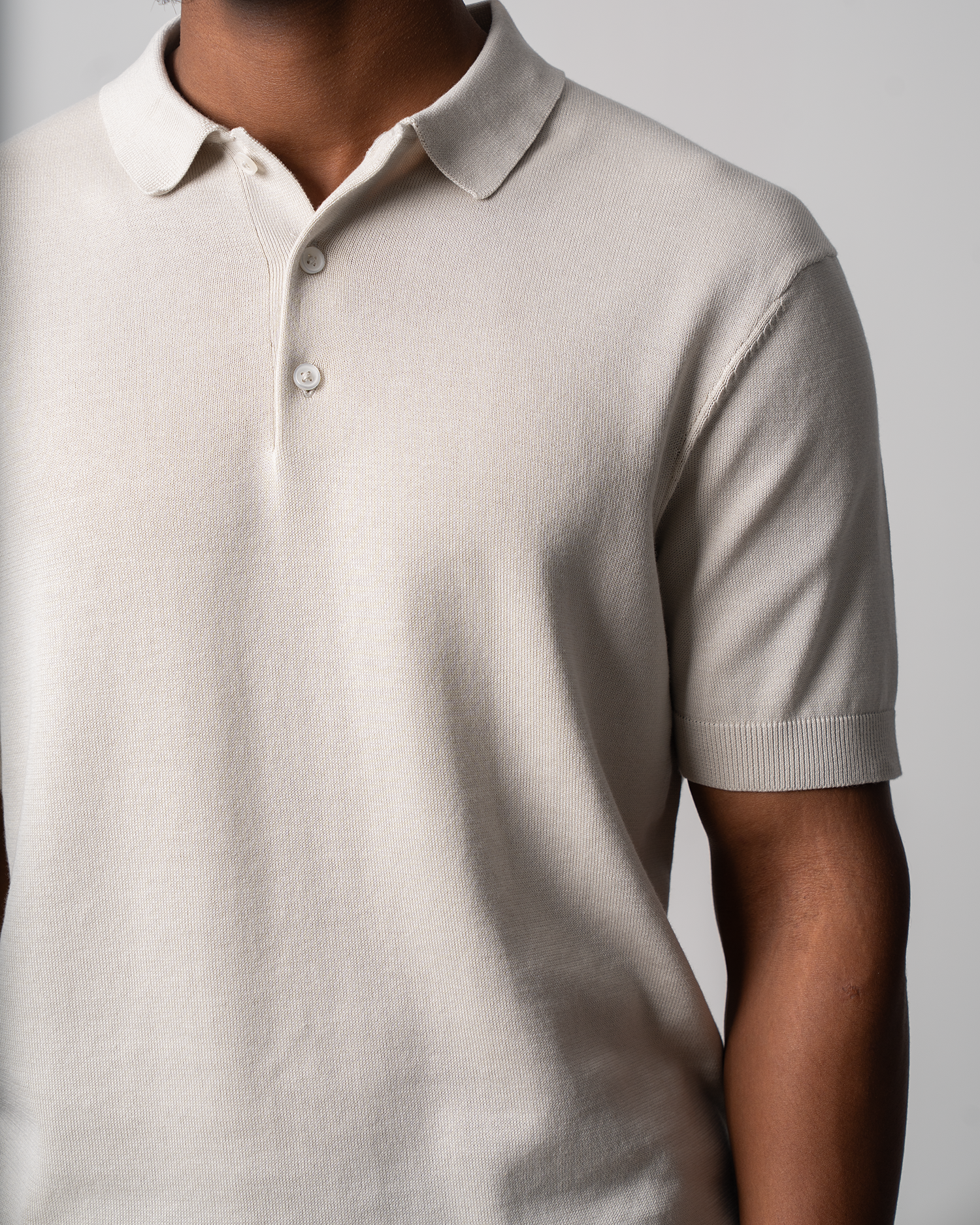 Knit Polo - Beige