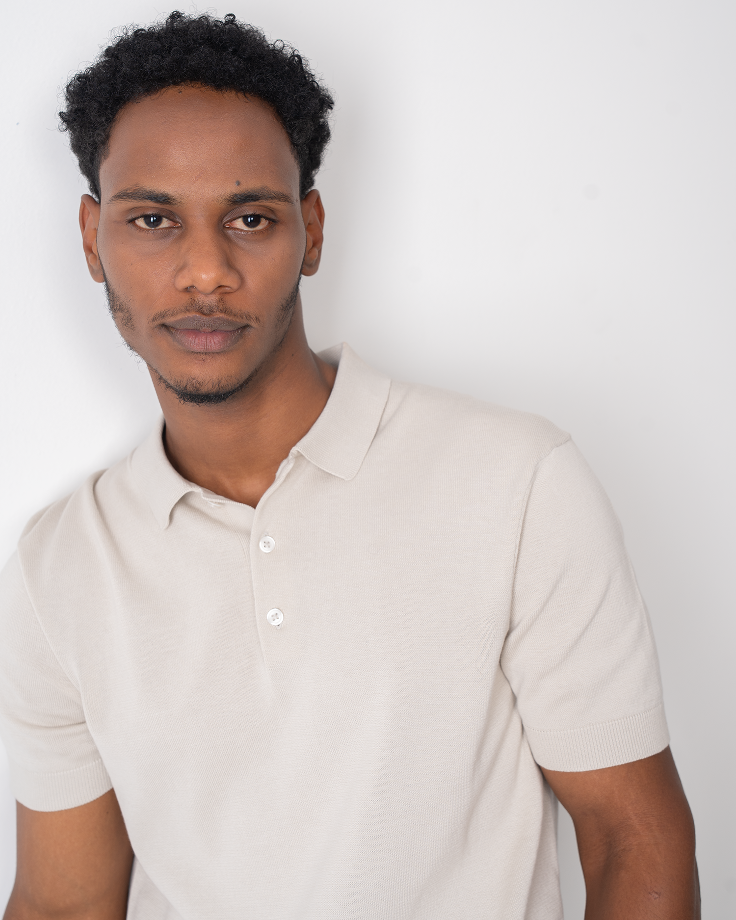 Knit Polo - Beige