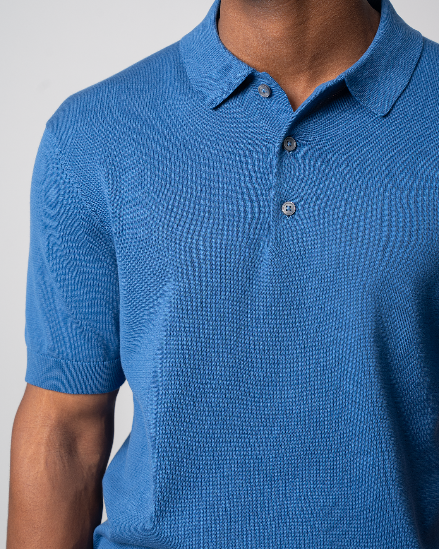 Knit Polo - Sky Blue