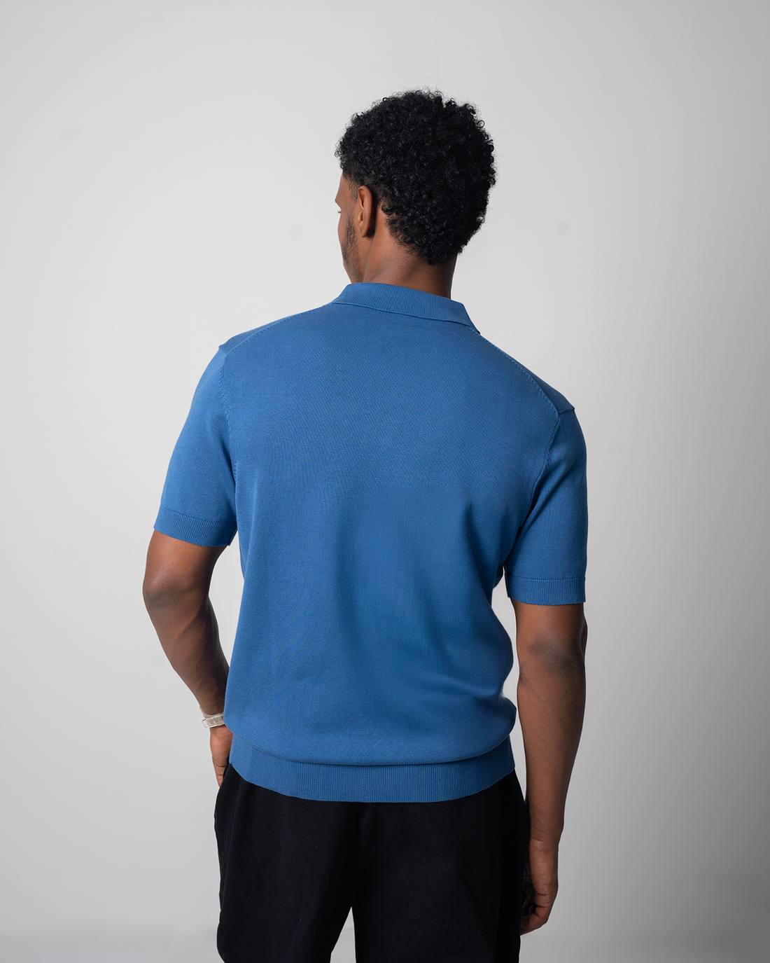 Knit Polo - Sky Blue