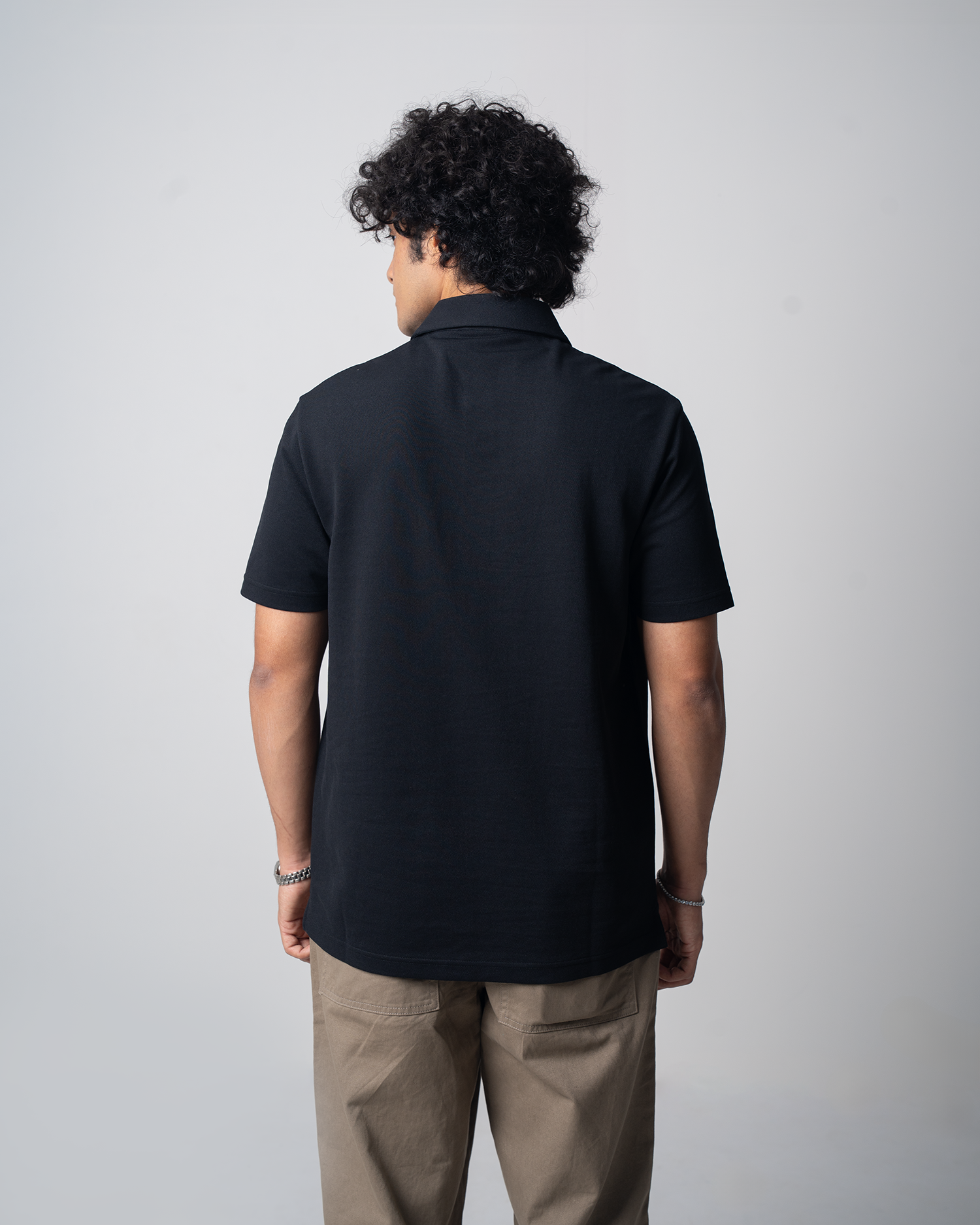 Short Sleeve Regular Polo- Black