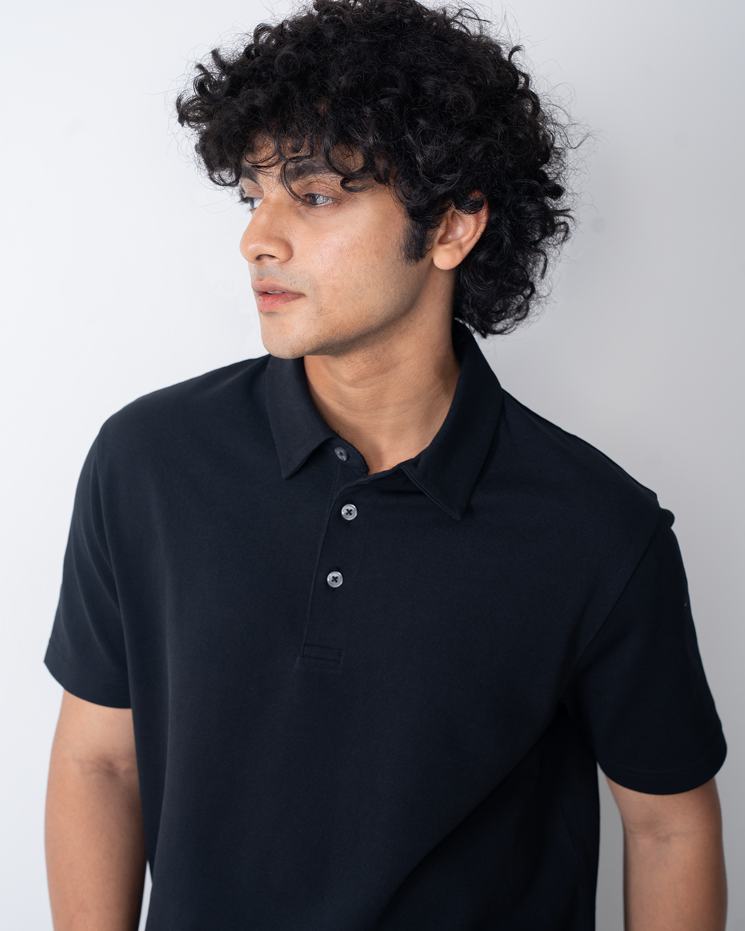 Short Sleeve Regular Polo- Black