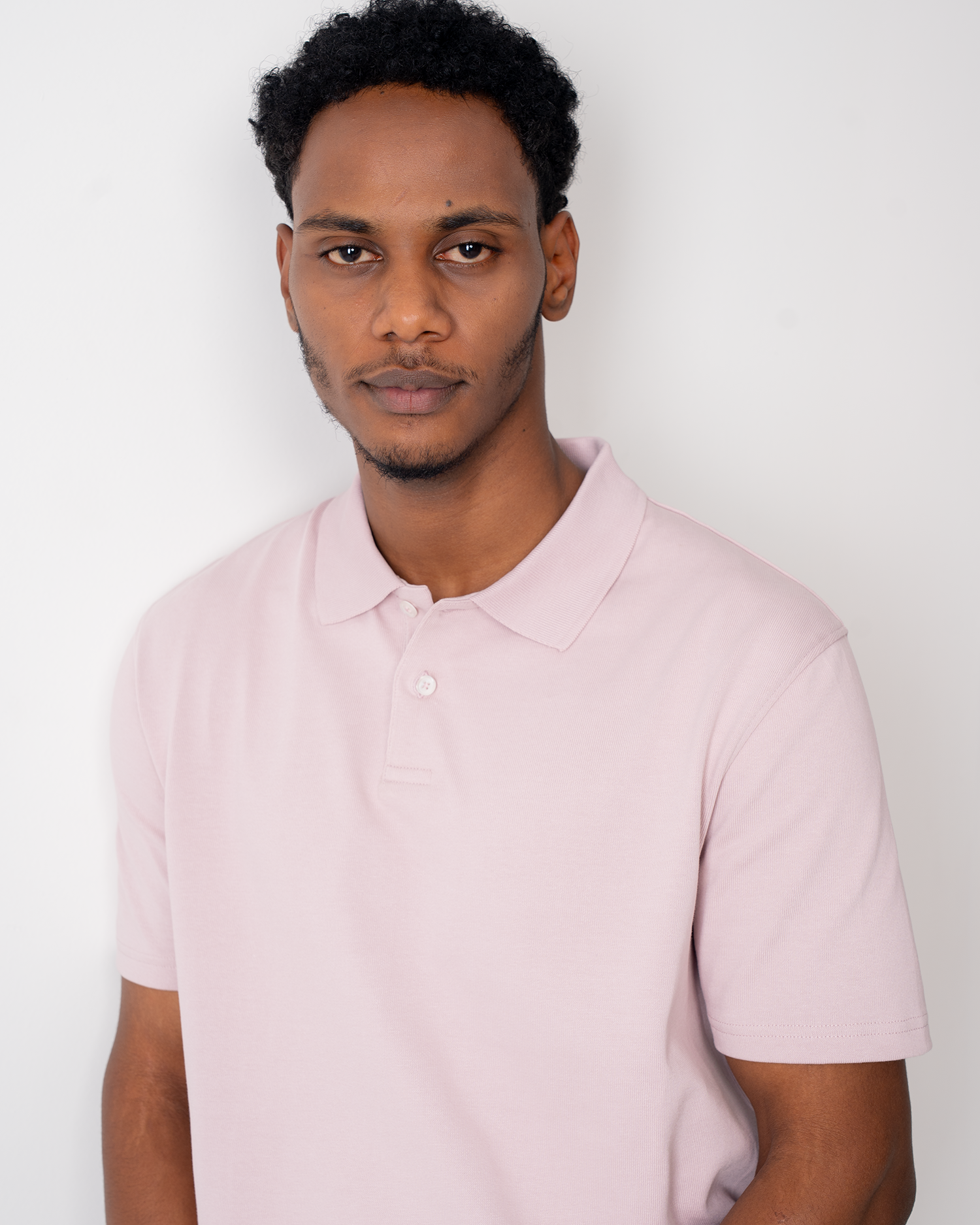 Ribbed Loose Jersey Polo - Lilac
