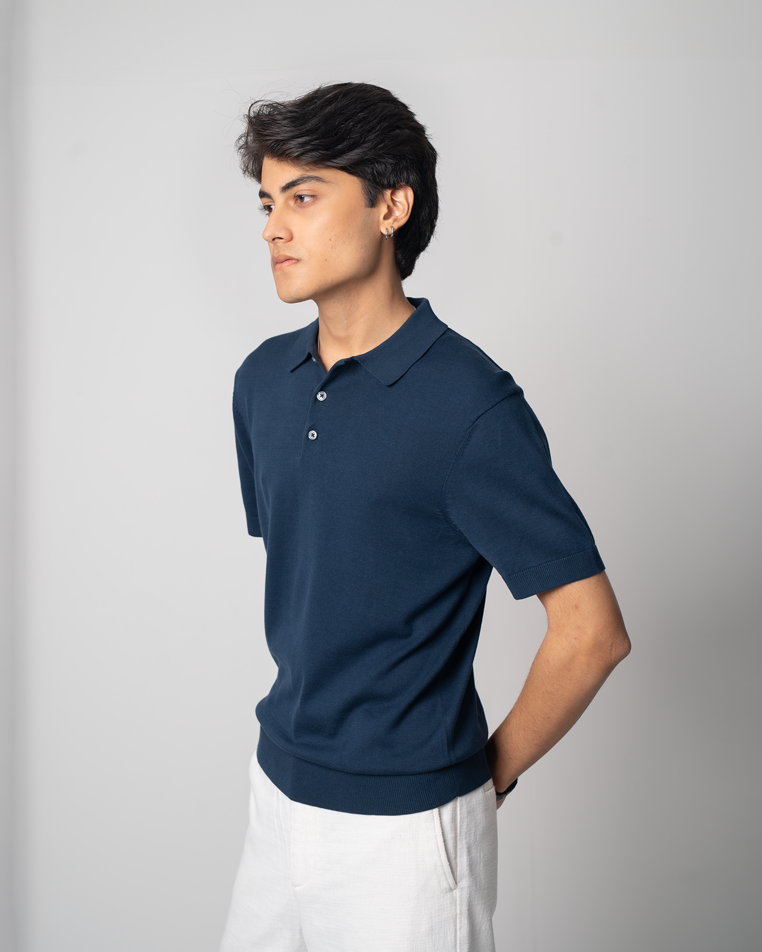 Knit Polo - Navy