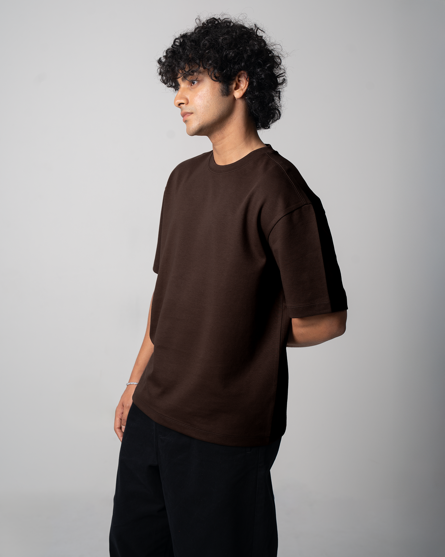 Solid T-Shirt (Drop Shoulder) - Mole
