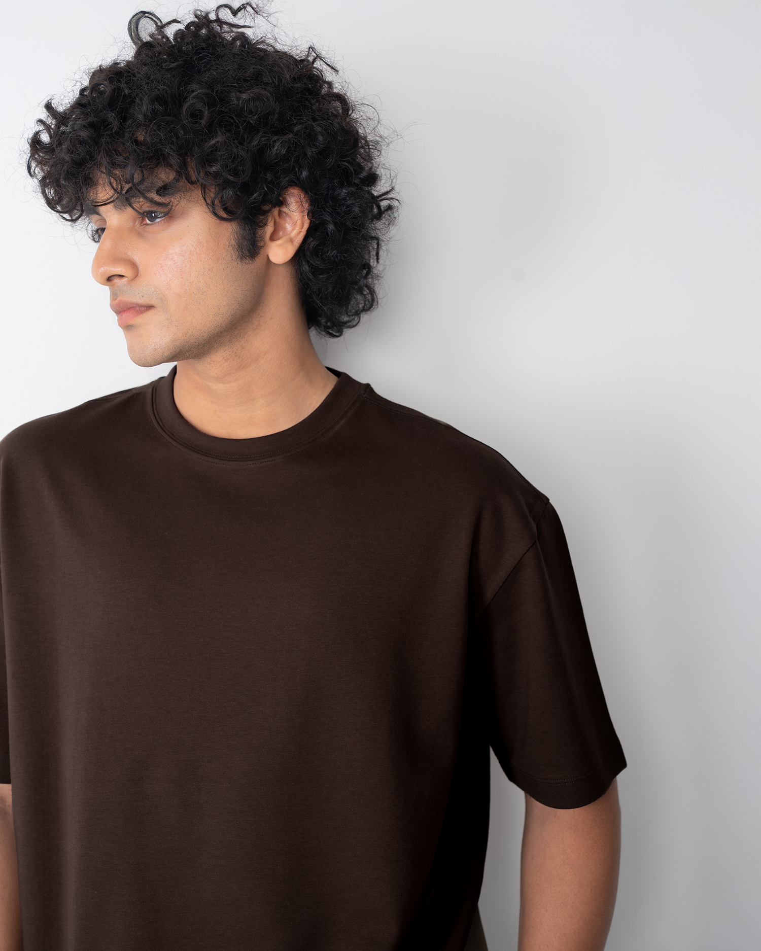 Solid T-Shirt (Drop Shoulder) - Mole