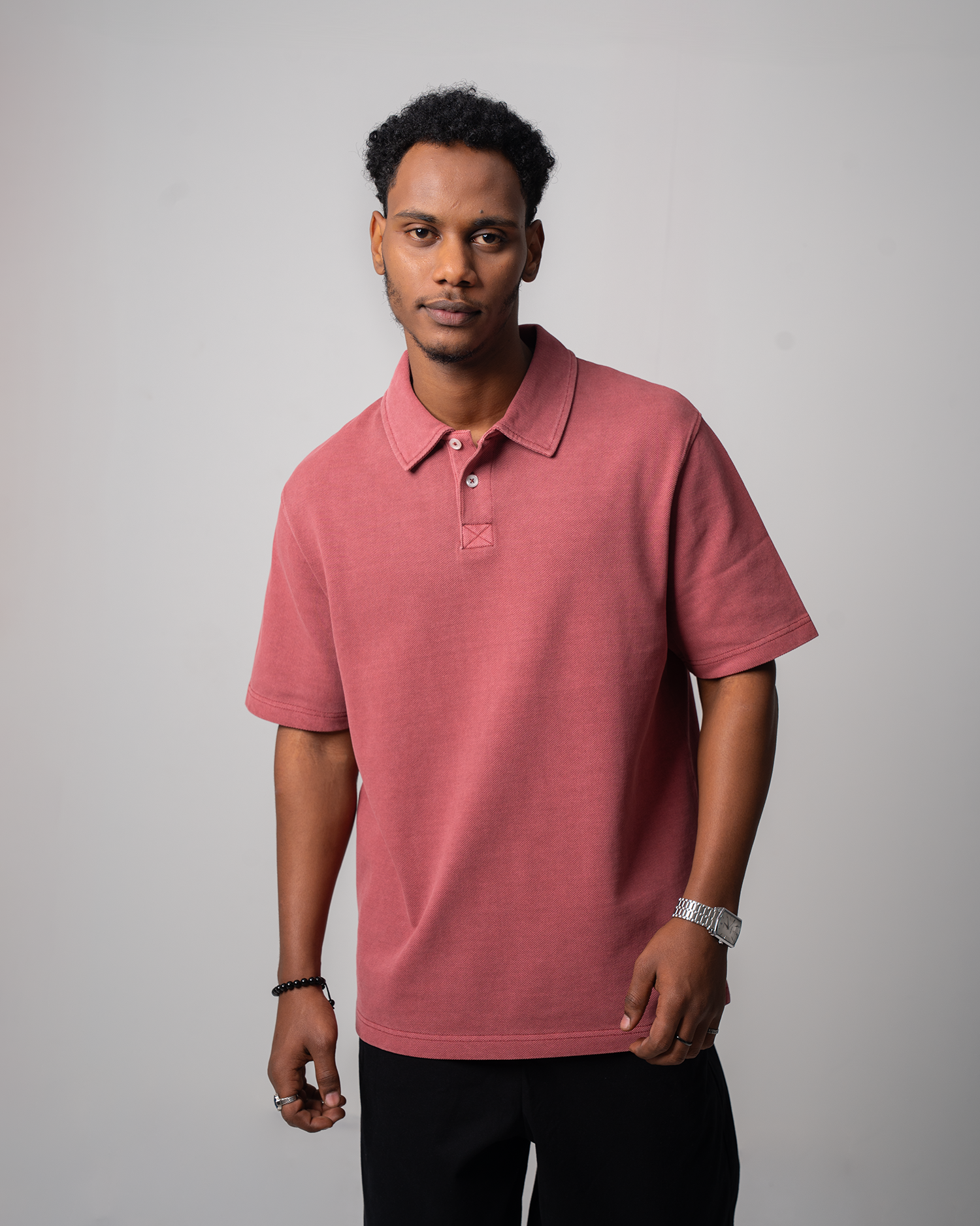 Casual Garment Dye Pique Polo
