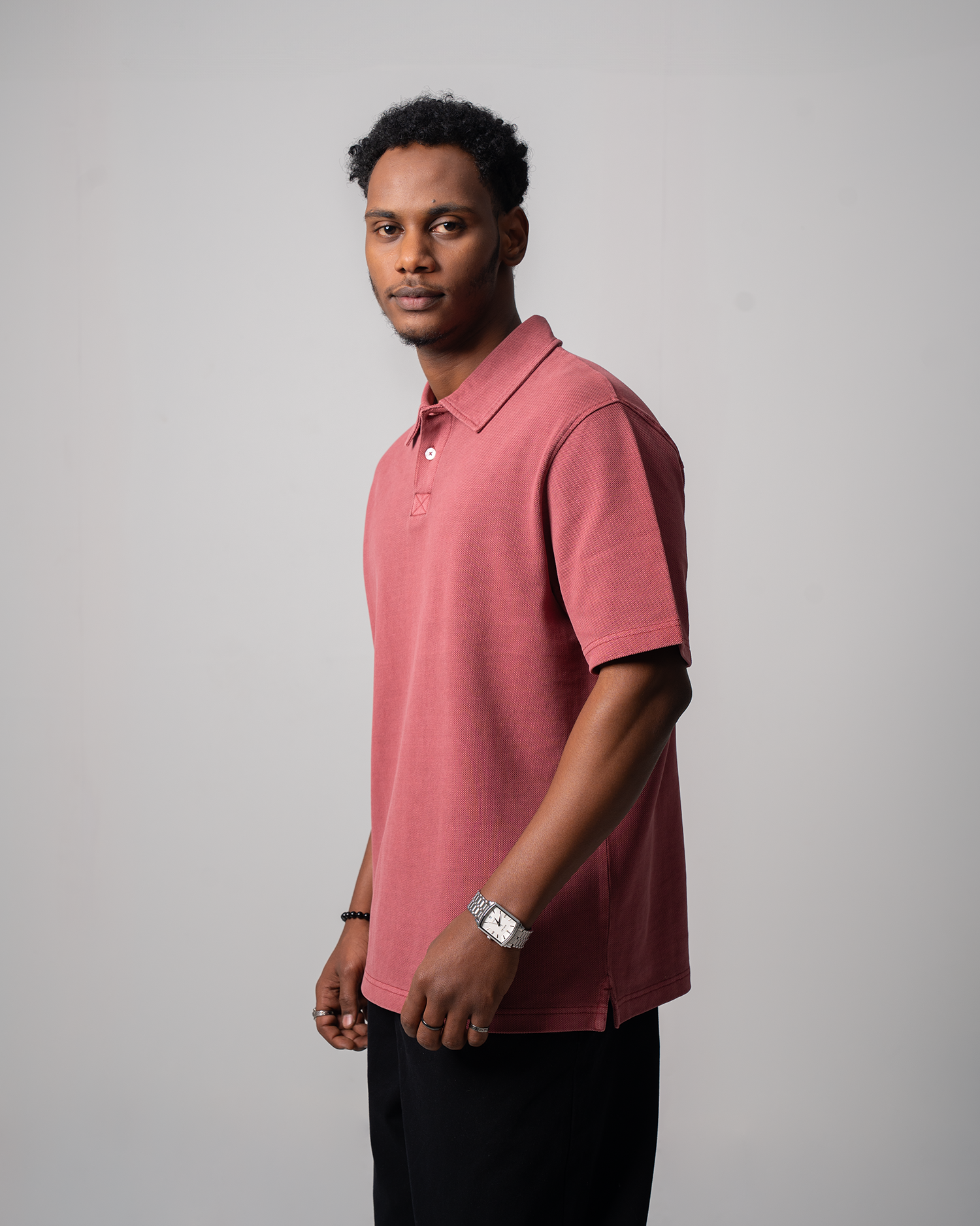 Casual Garment Dye Pique Polo