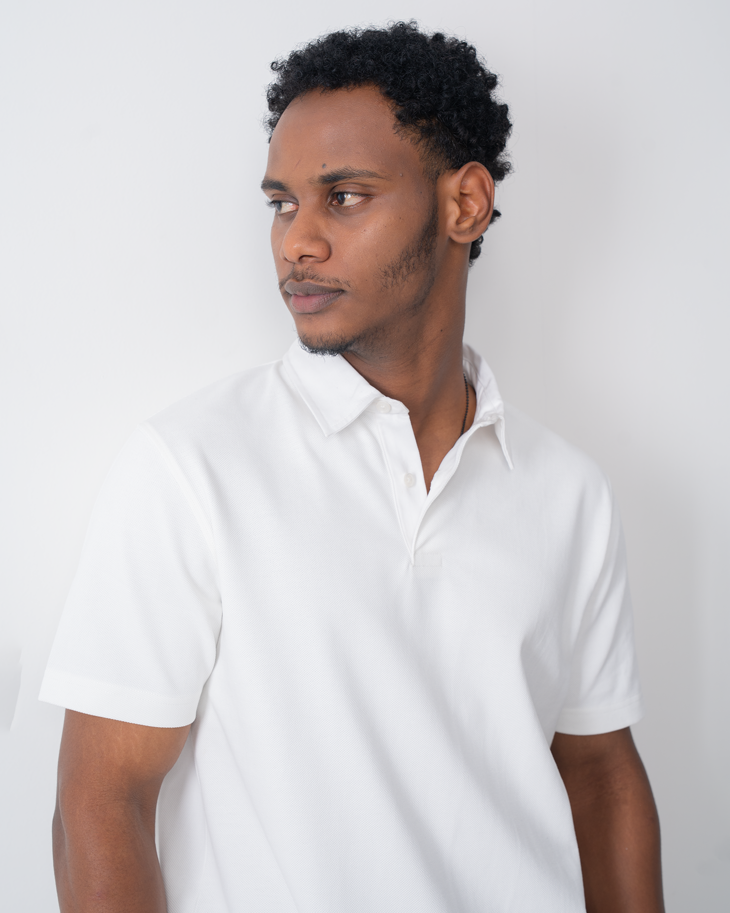 Heavyweight Pique Polo shirt - White