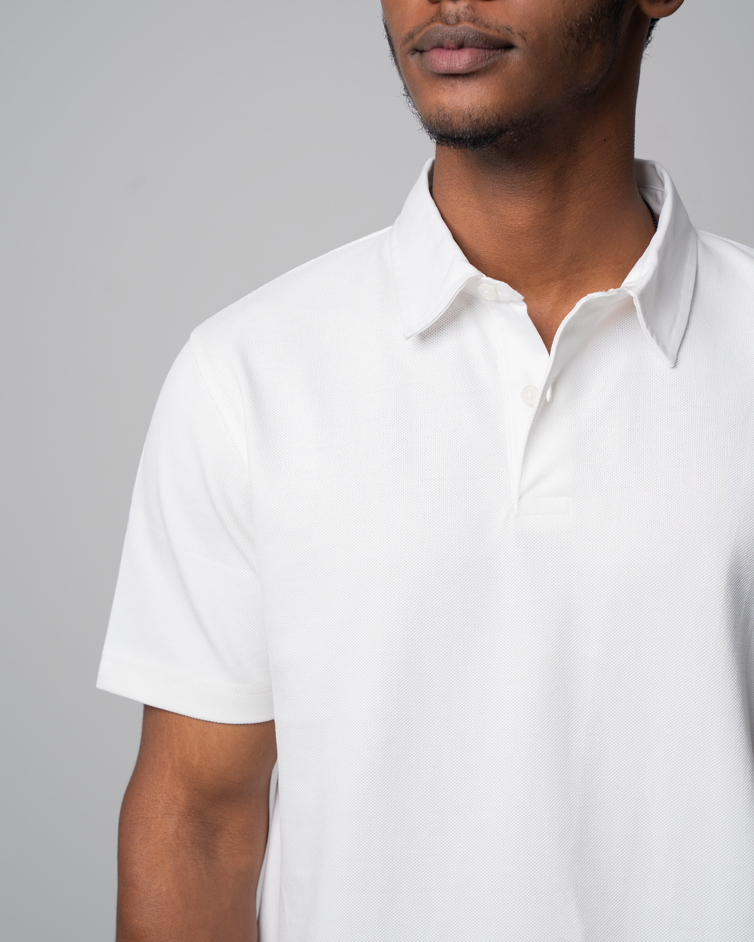 Heavyweight Pique Polo shirt - White