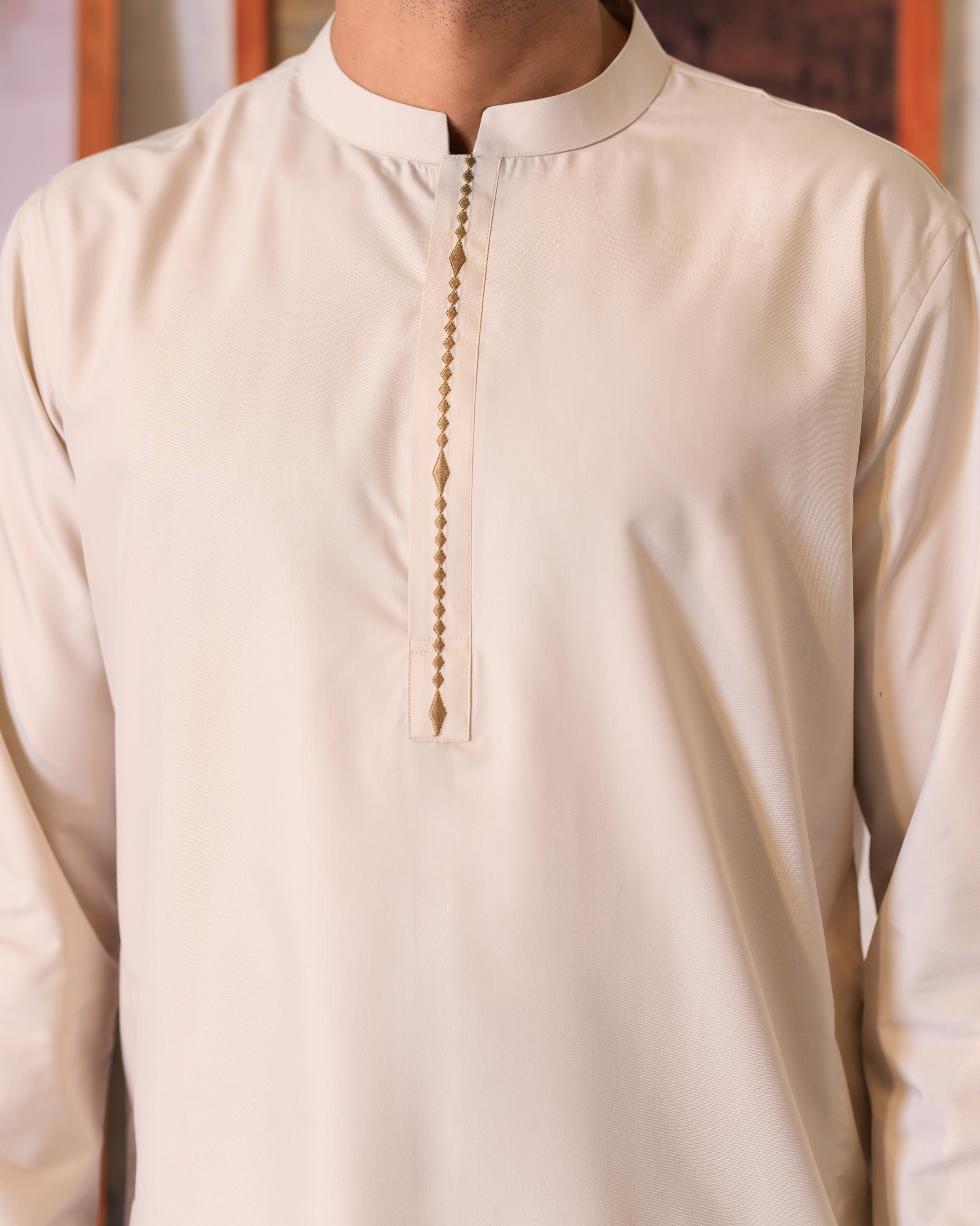 Ecru Ornate Short Kurta