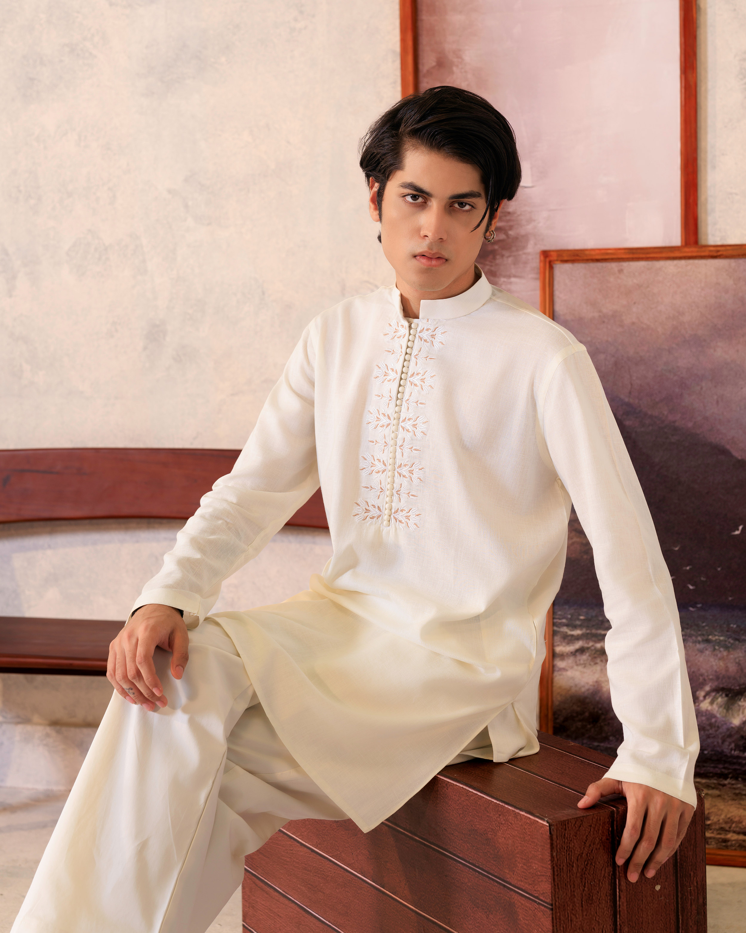 Giza Threadwork Short Kurta