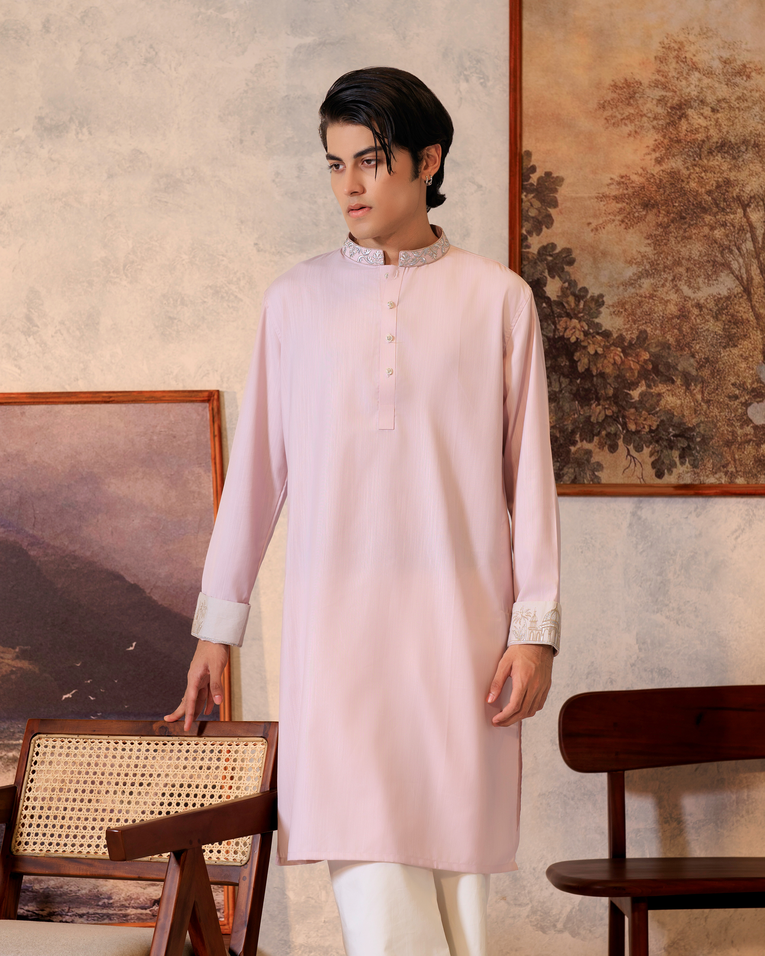 Mauve Zardosi Panjabi