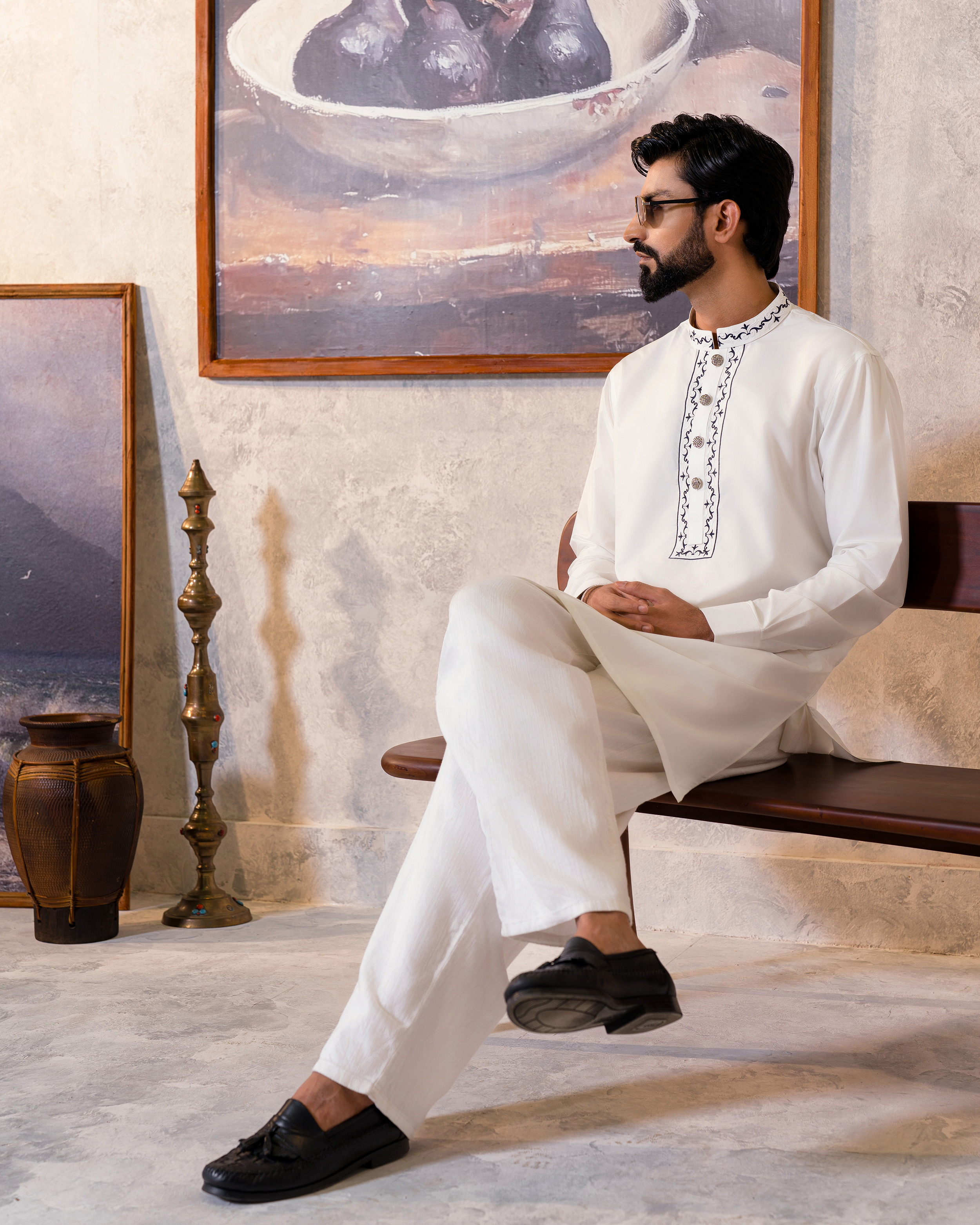 Noir Heritage Short Kurta