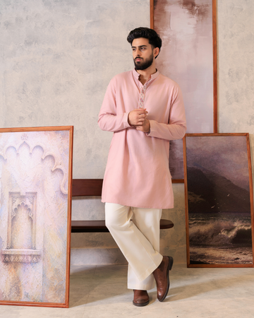 Pastel Ornate Short Kurta