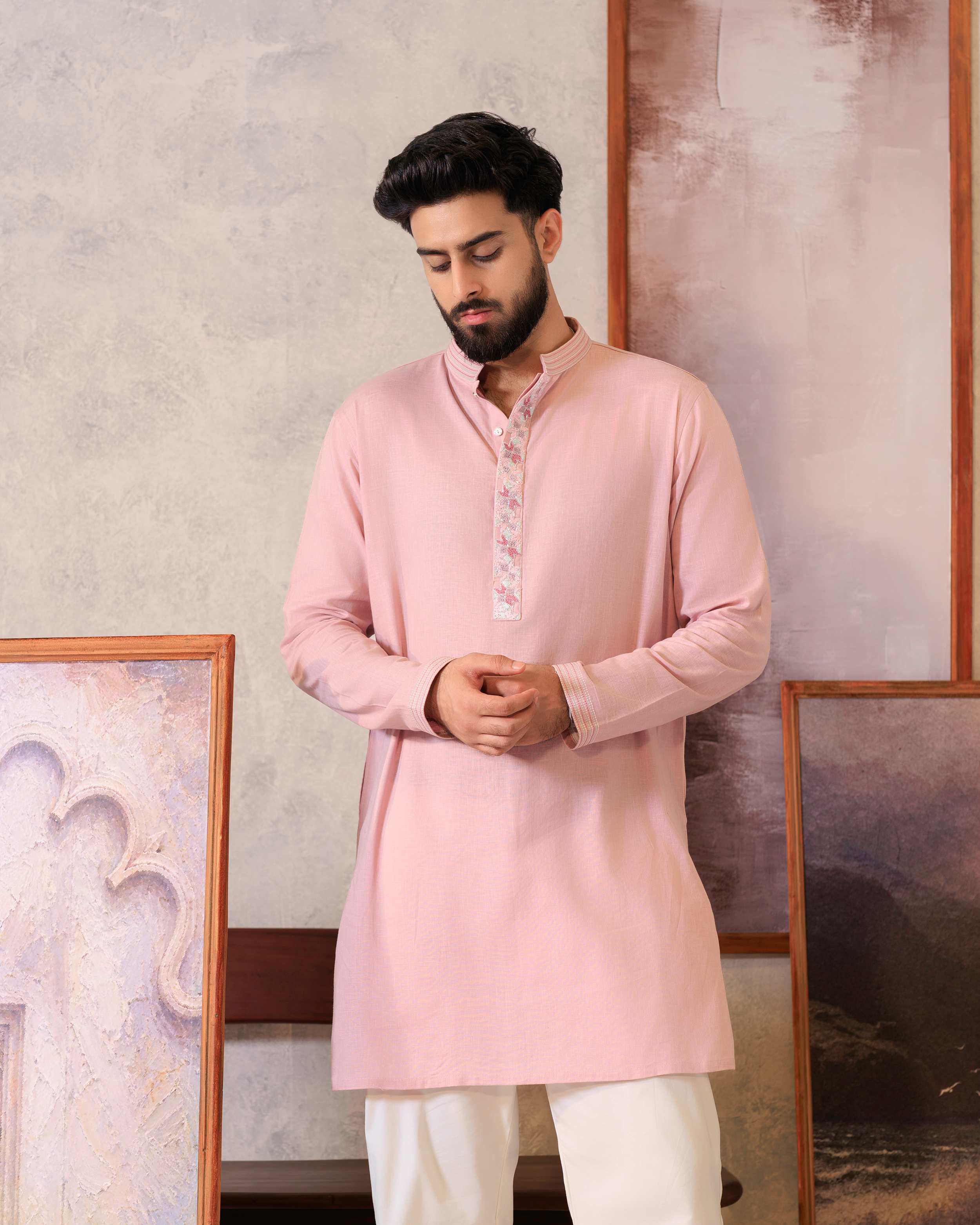 Pastel Ornate Short Kurta