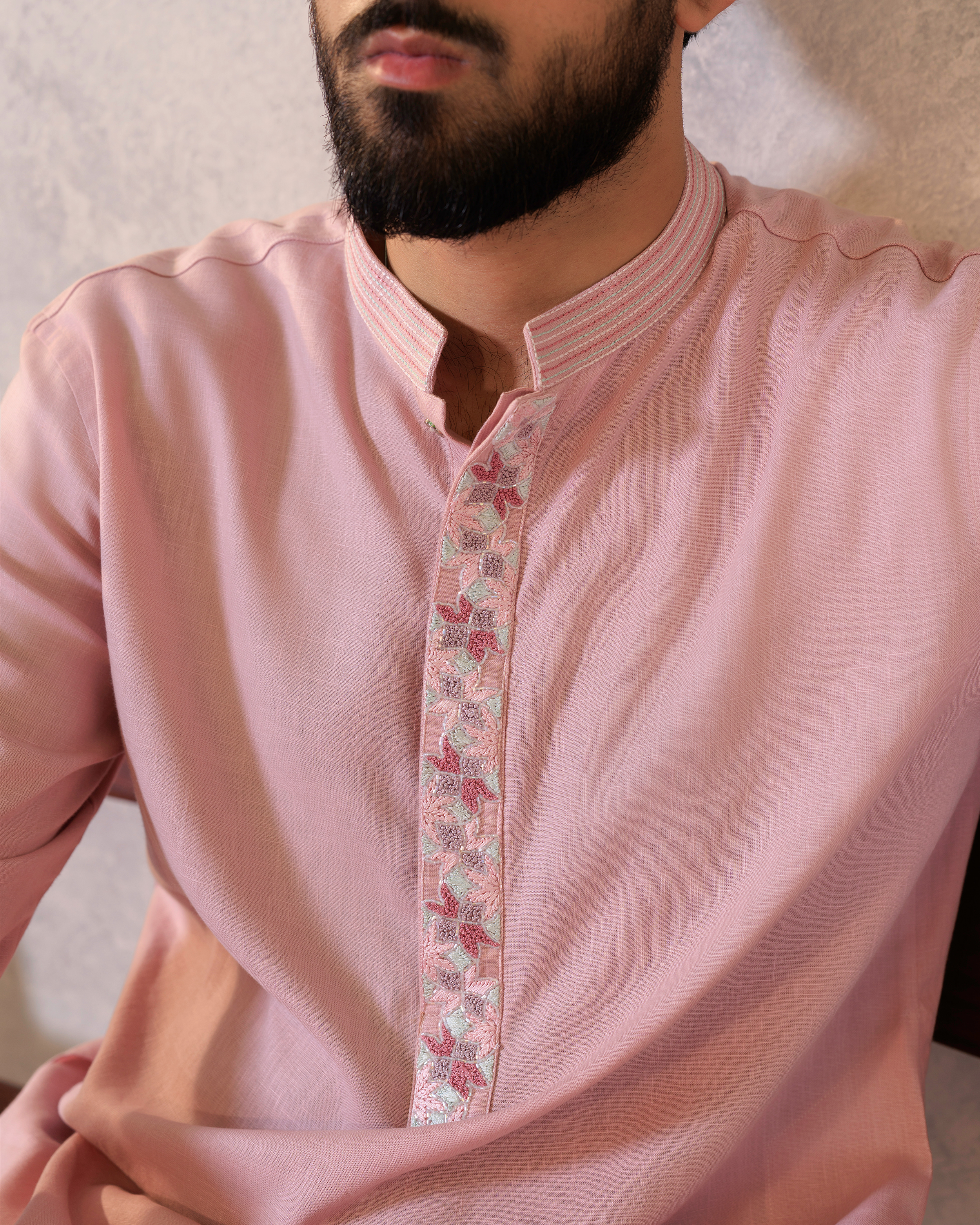 Pastel Ornate Short Kurta