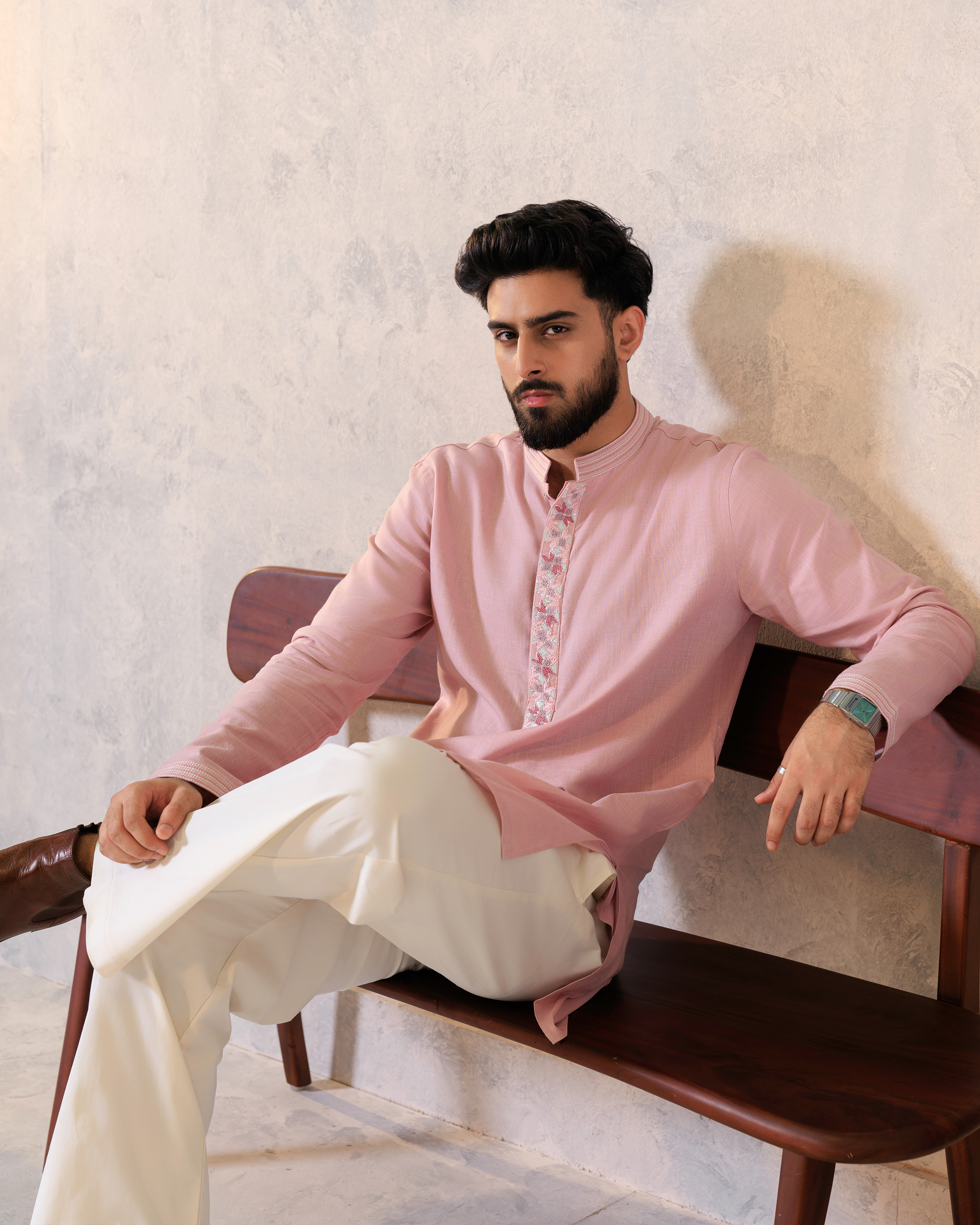 Pastel Ornate Short Kurta