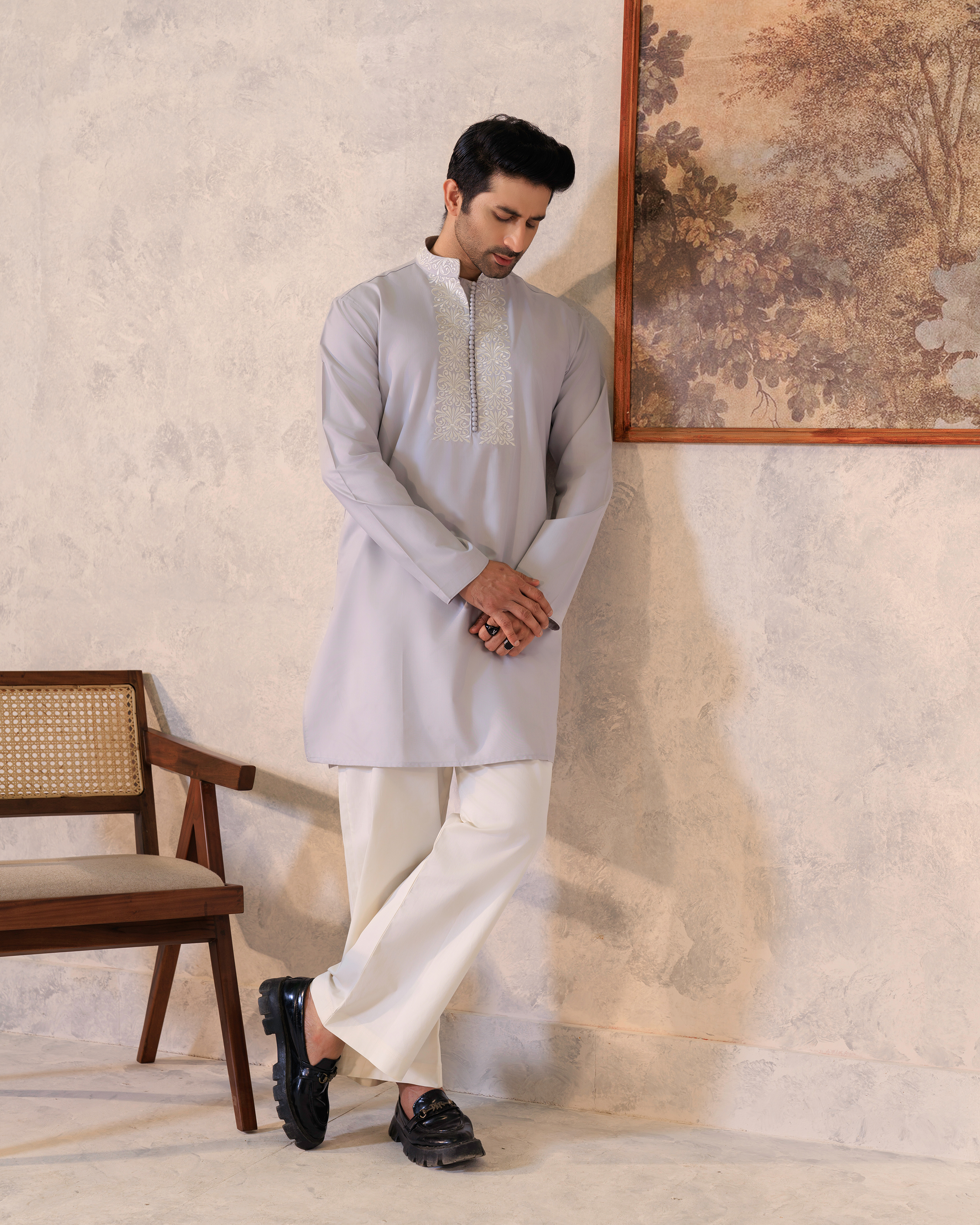 Pure Threadwork Short Kurta