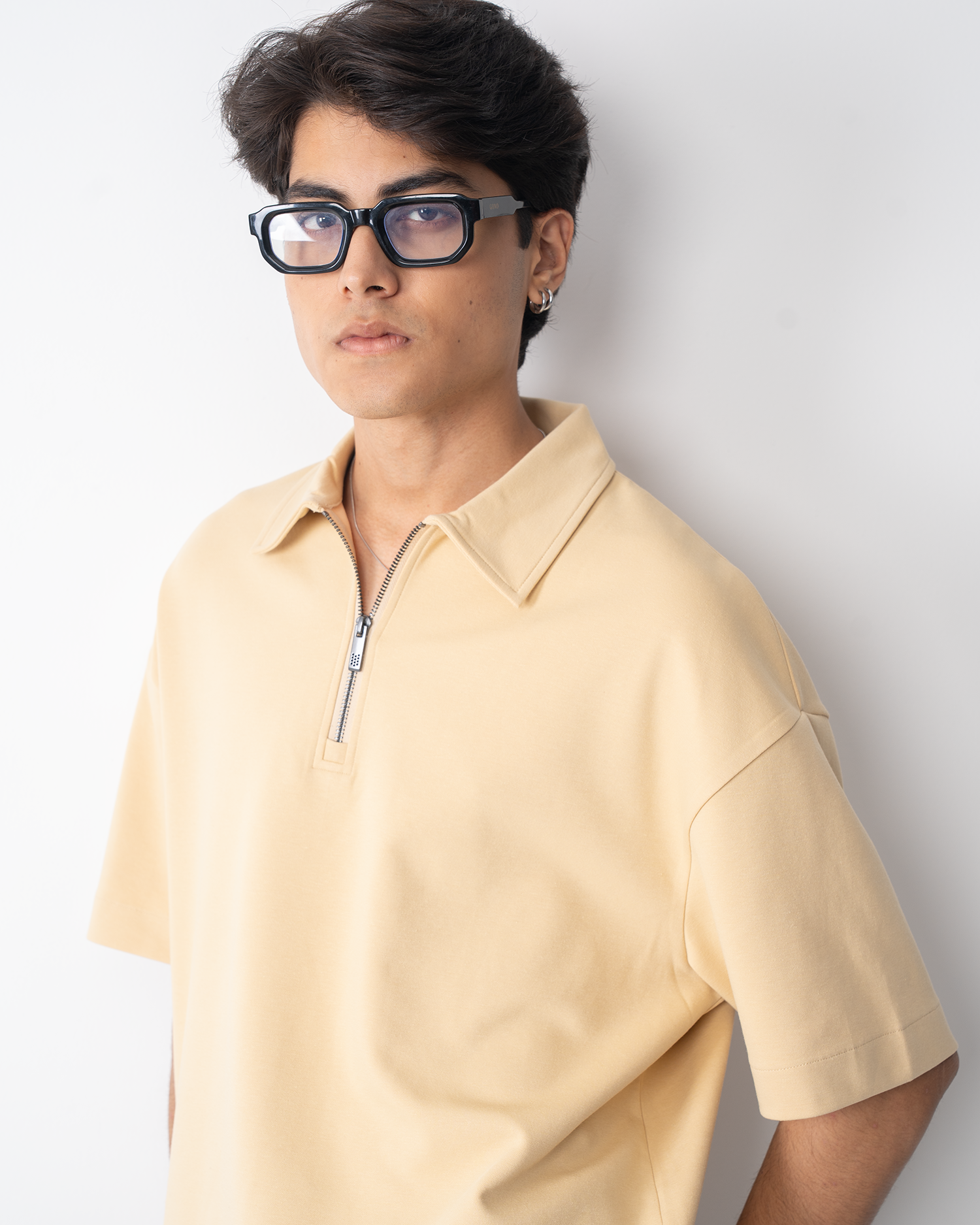 Boxy Fit Zip Polo