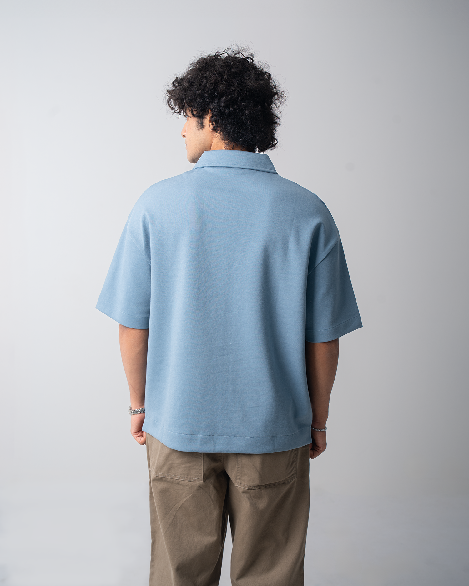 Boxy Fit Zip Polo