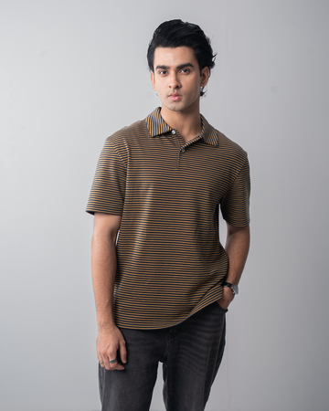 Short Sleeve Yarn Dyed Interlock Polo