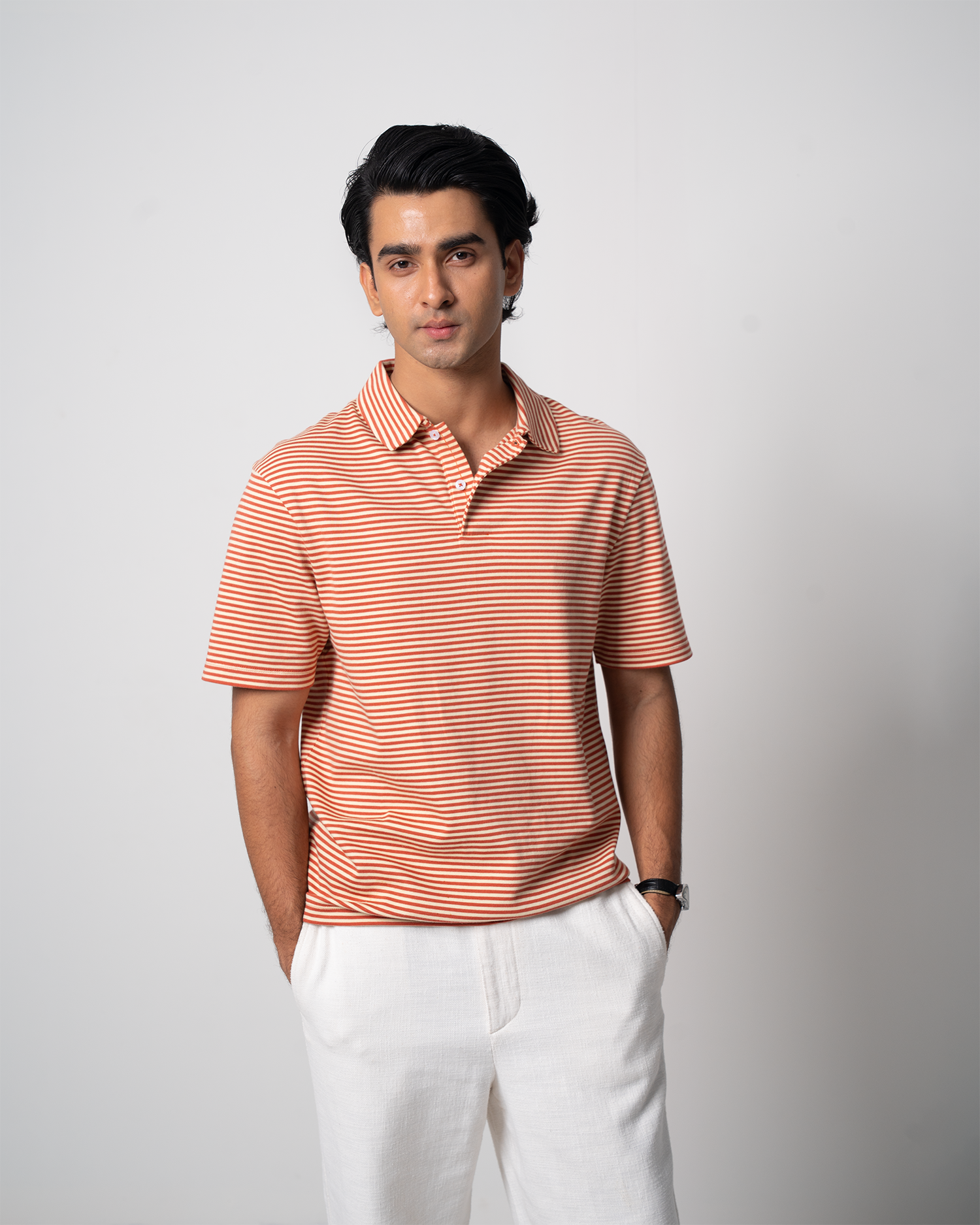 Short Sleeve Yarn Dyed Interlock Polo