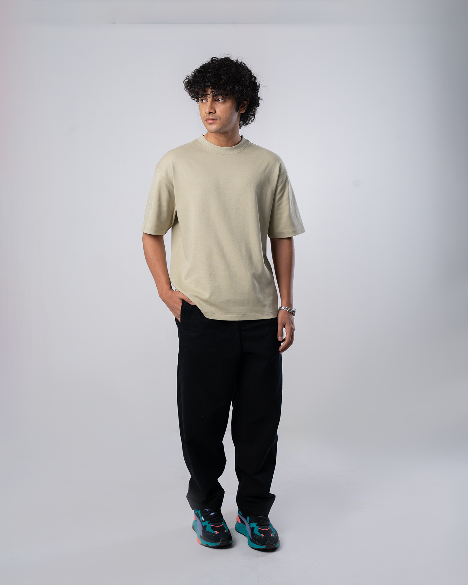 Drop Shoulder Premium Solid T-Shirt