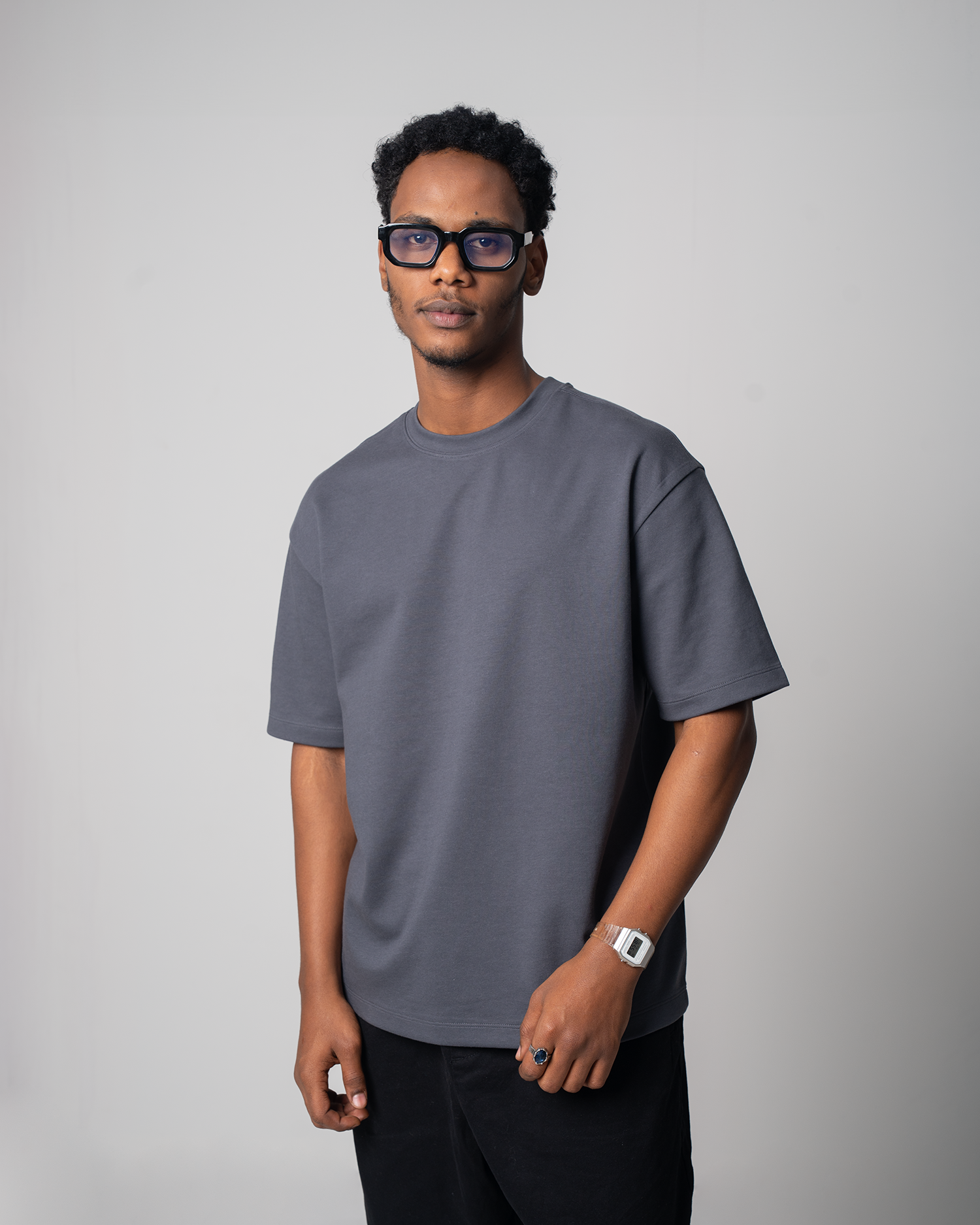 Solid T-Shirt (Drop Shoulder )