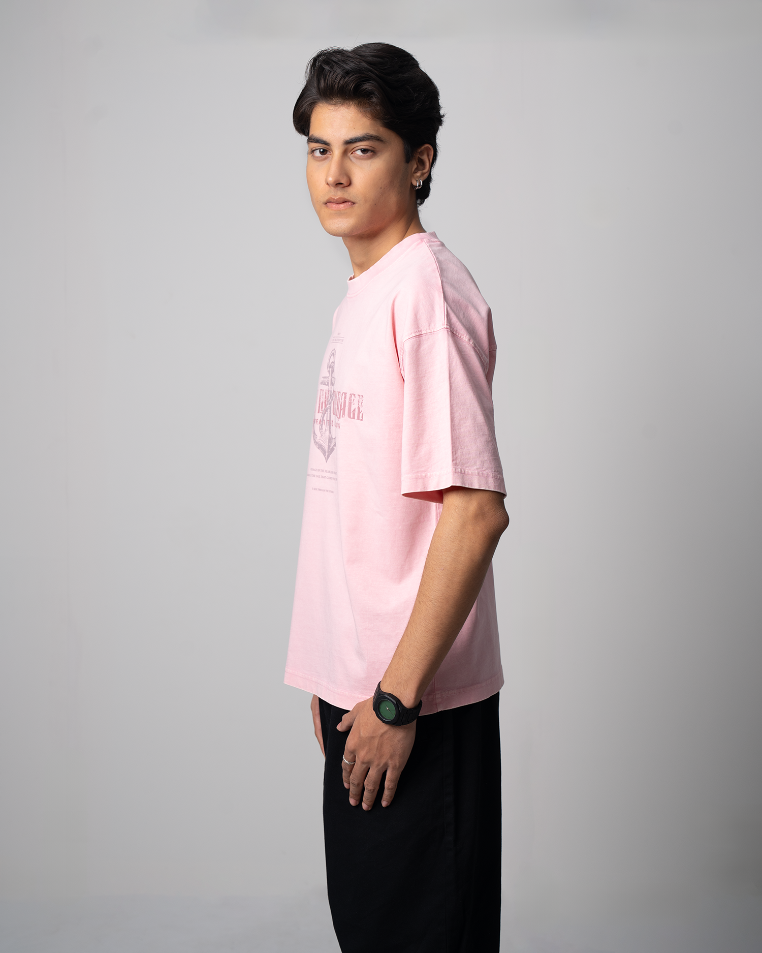 Garment Dye Drop Shoulder Graphic T-Shirt