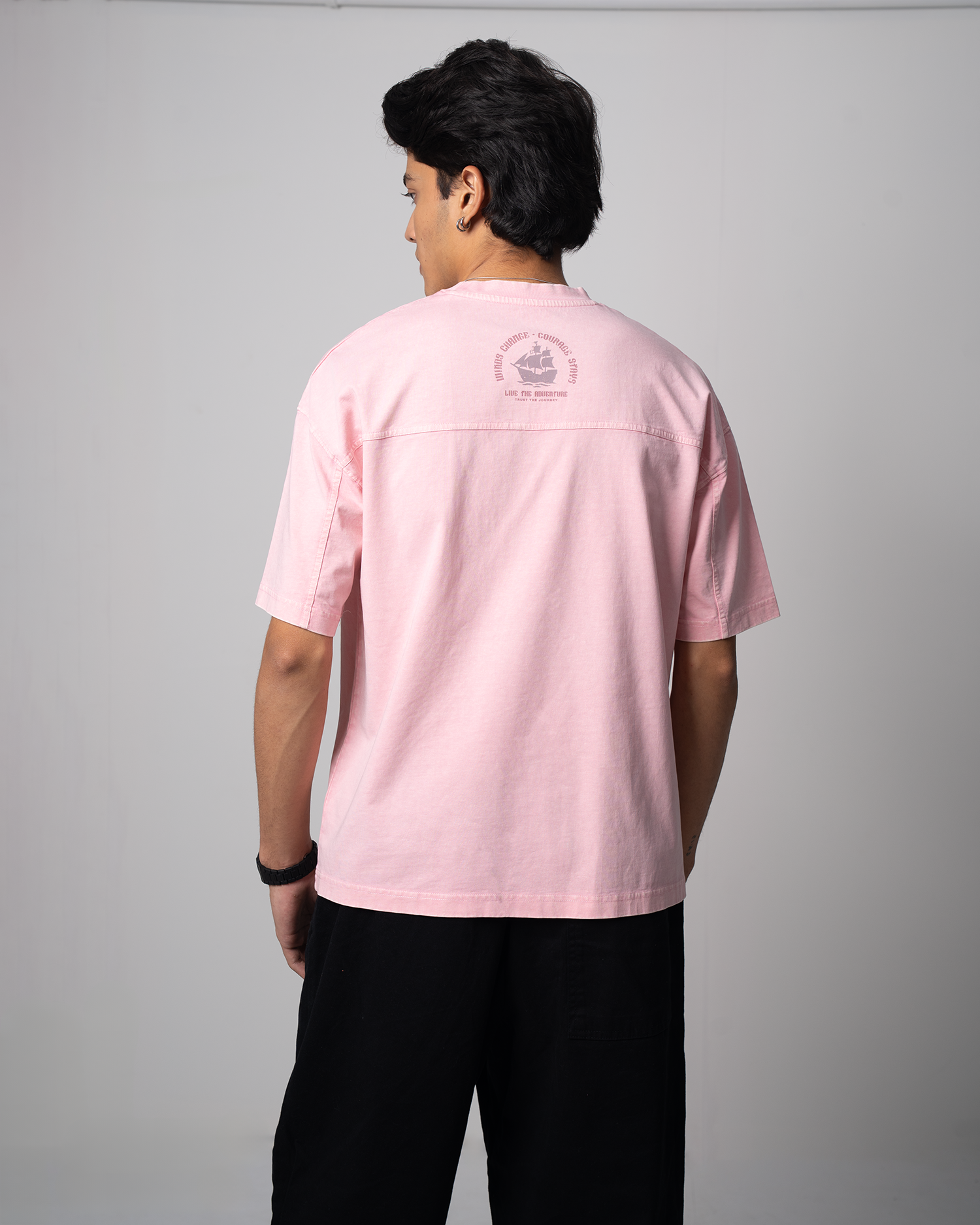 Garment Dye Drop Shoulder Graphic T-Shirt