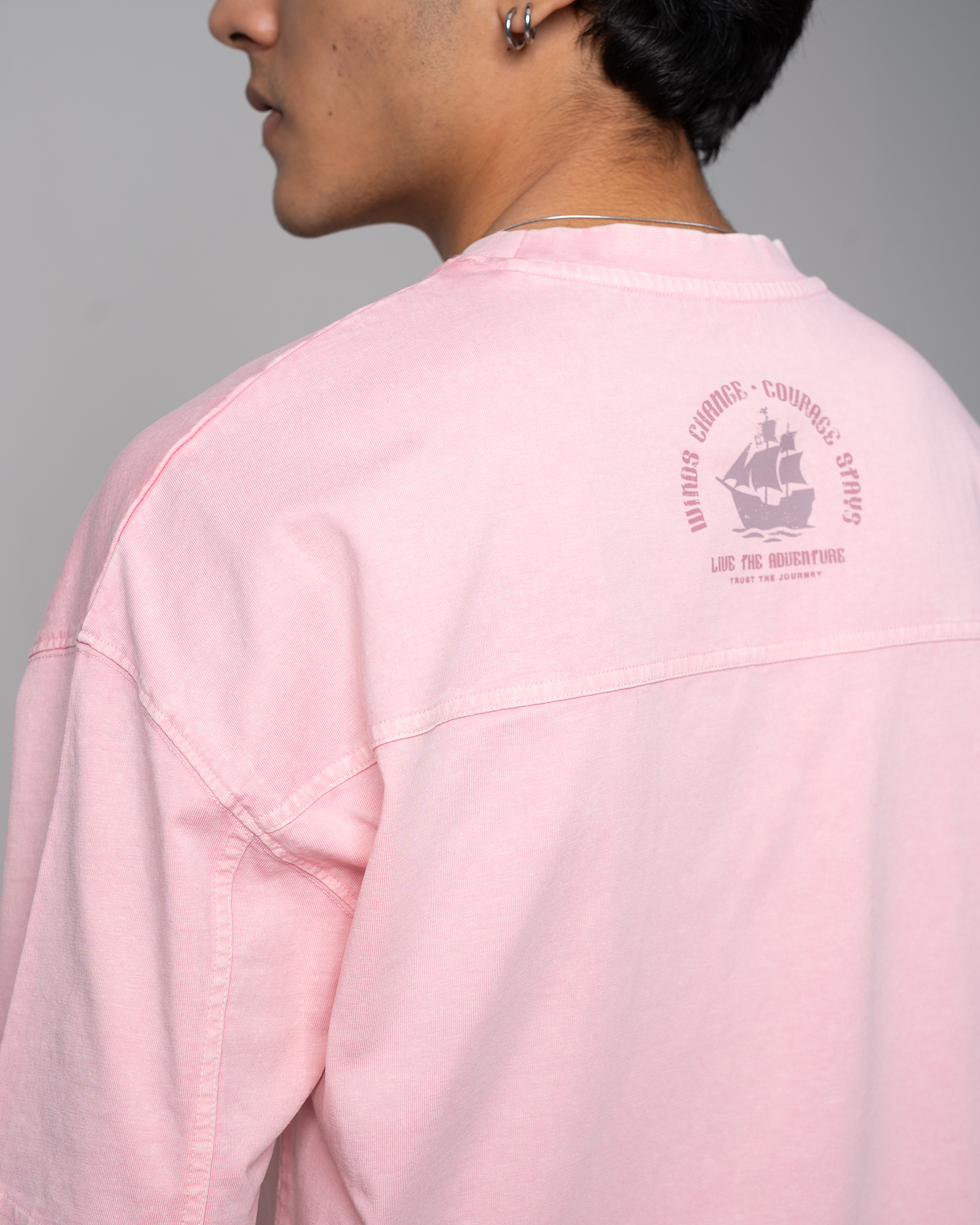 Garment Dye Drop Shoulder Graphic T-Shirt
