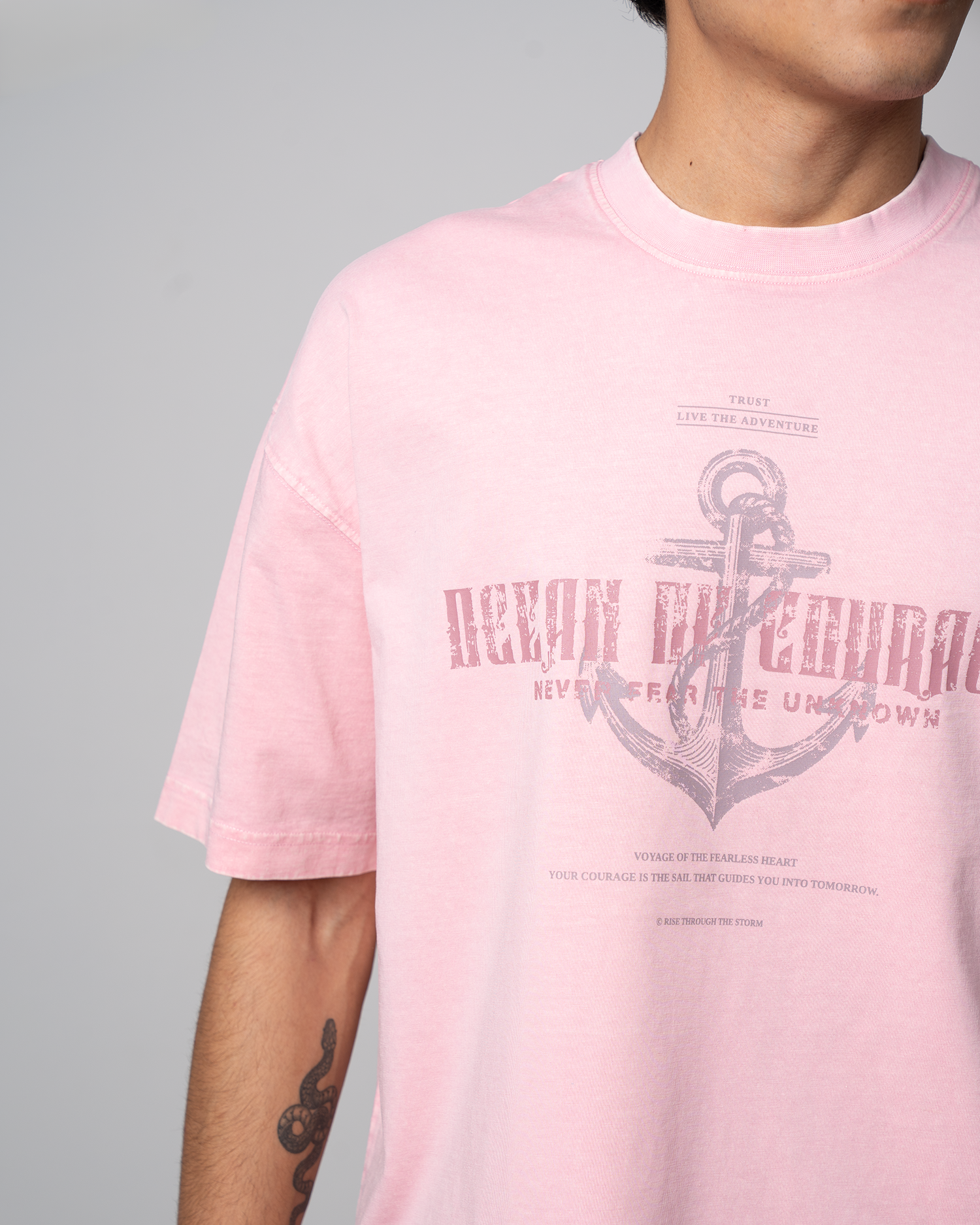 Garment Dye Drop Shoulder Graphic T-Shirt