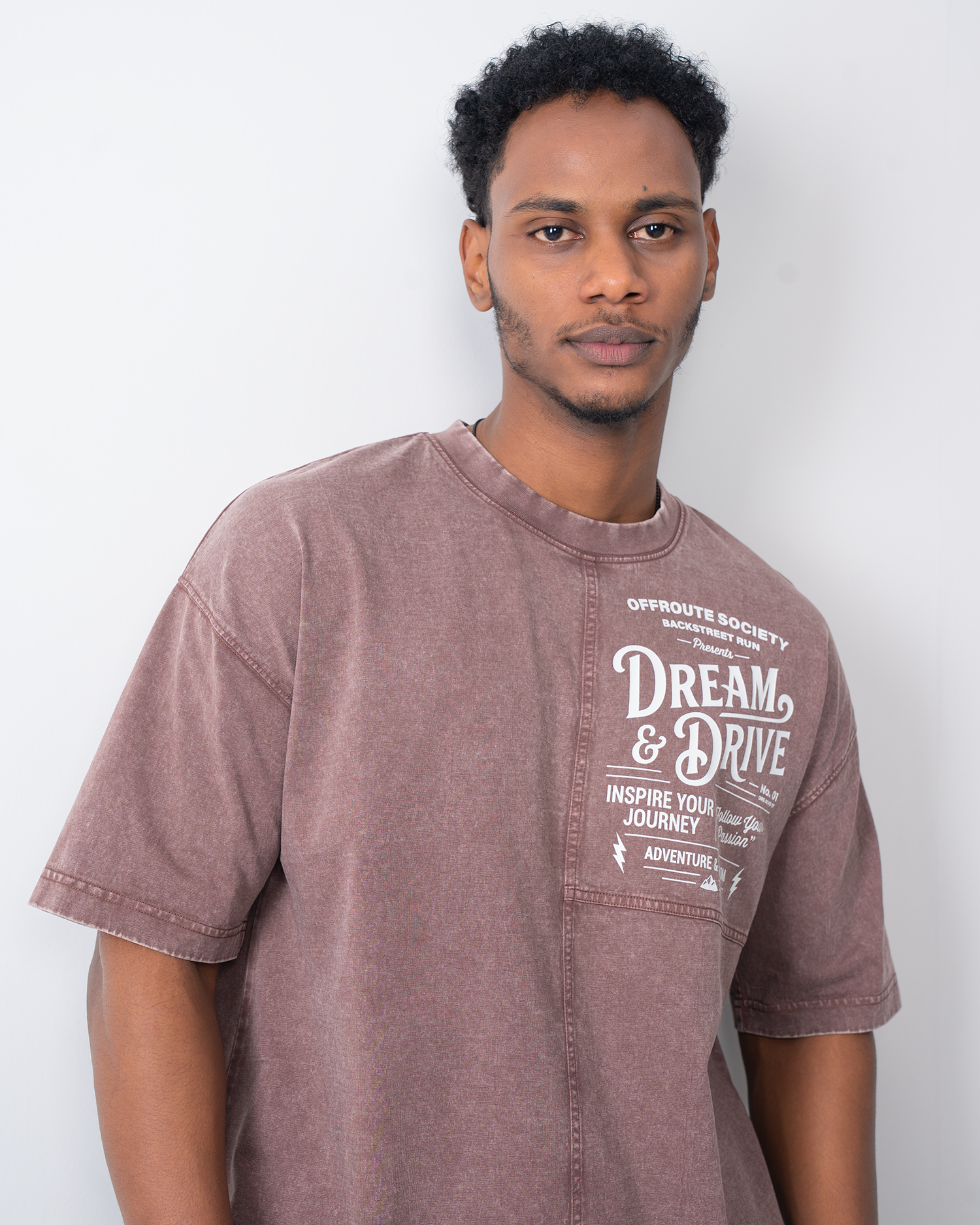 Garment Dye Drop Shoulder Graphic T-Shirt