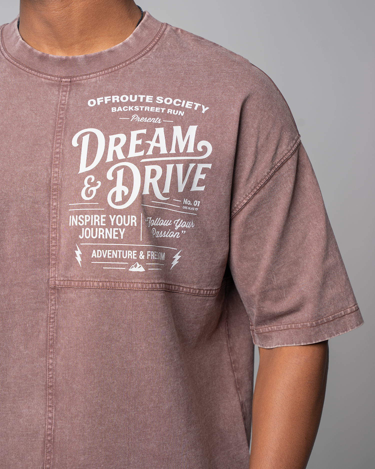 Garment Dye Drop Shoulder Graphic T-Shirt