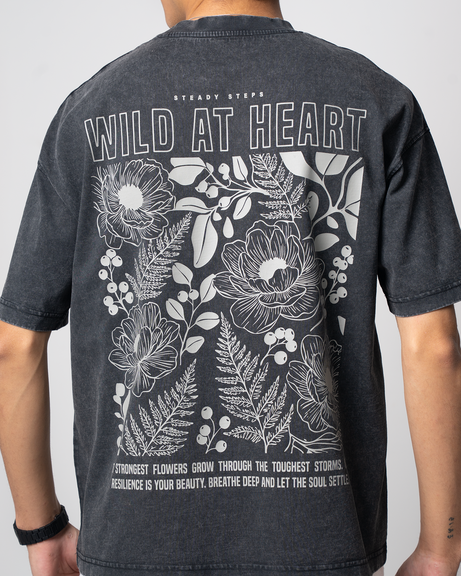 Garment Dye Drop Shoulder Graphic T-Shirt