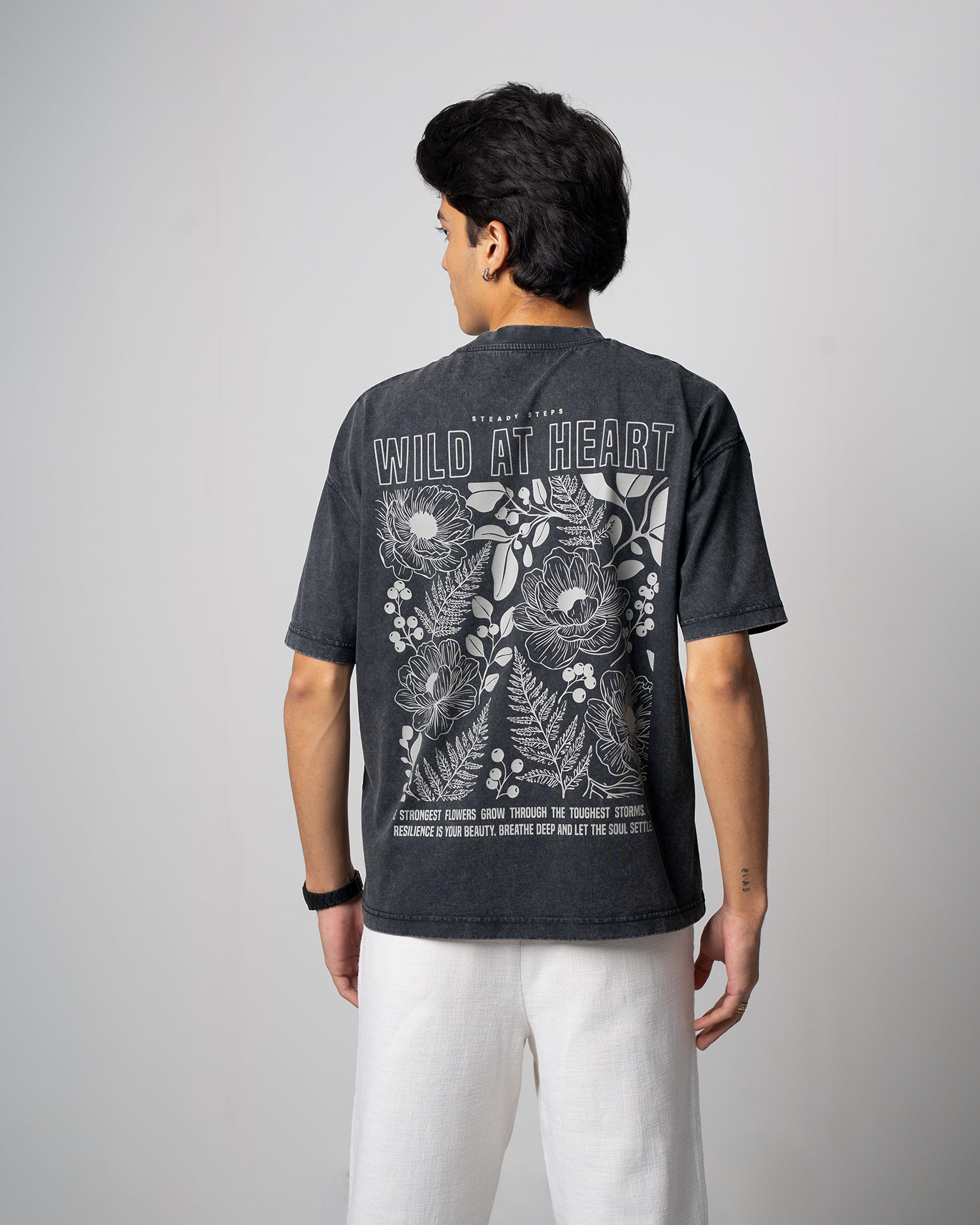 Garment Dye Drop Shoulder Graphic T-Shirt