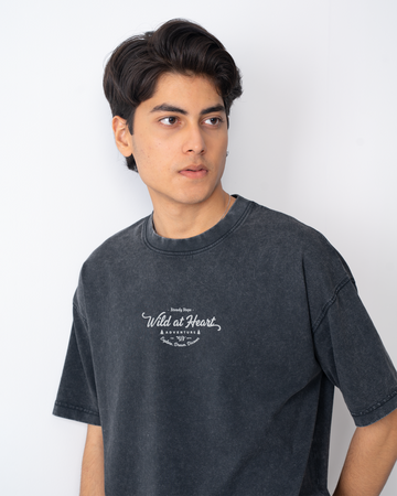 Garment Dye Drop Shoulder Graphic T-Shirt