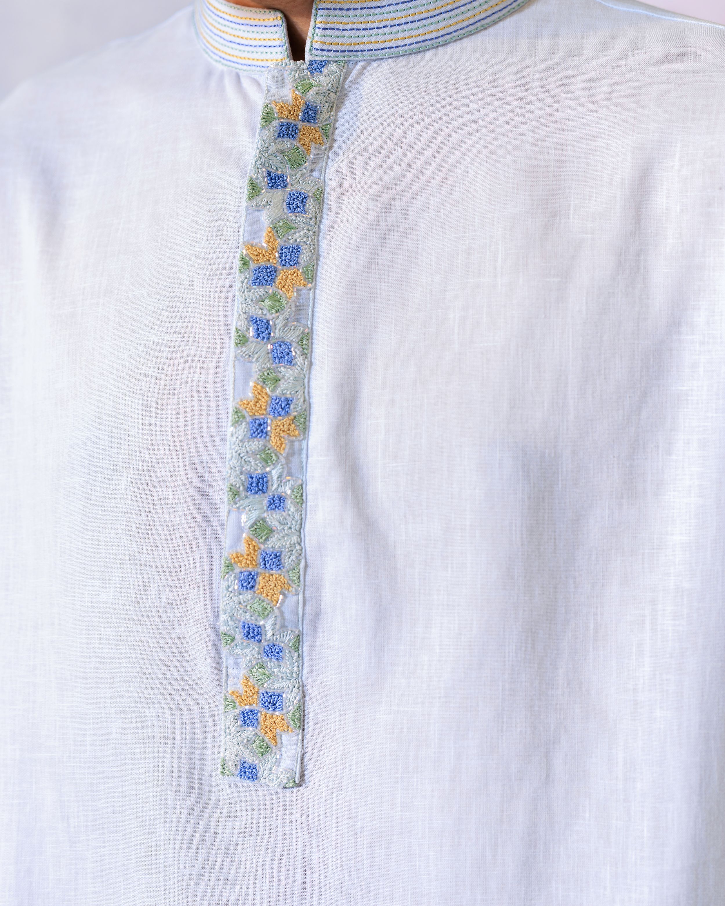 Sky Ornate Short Kurta