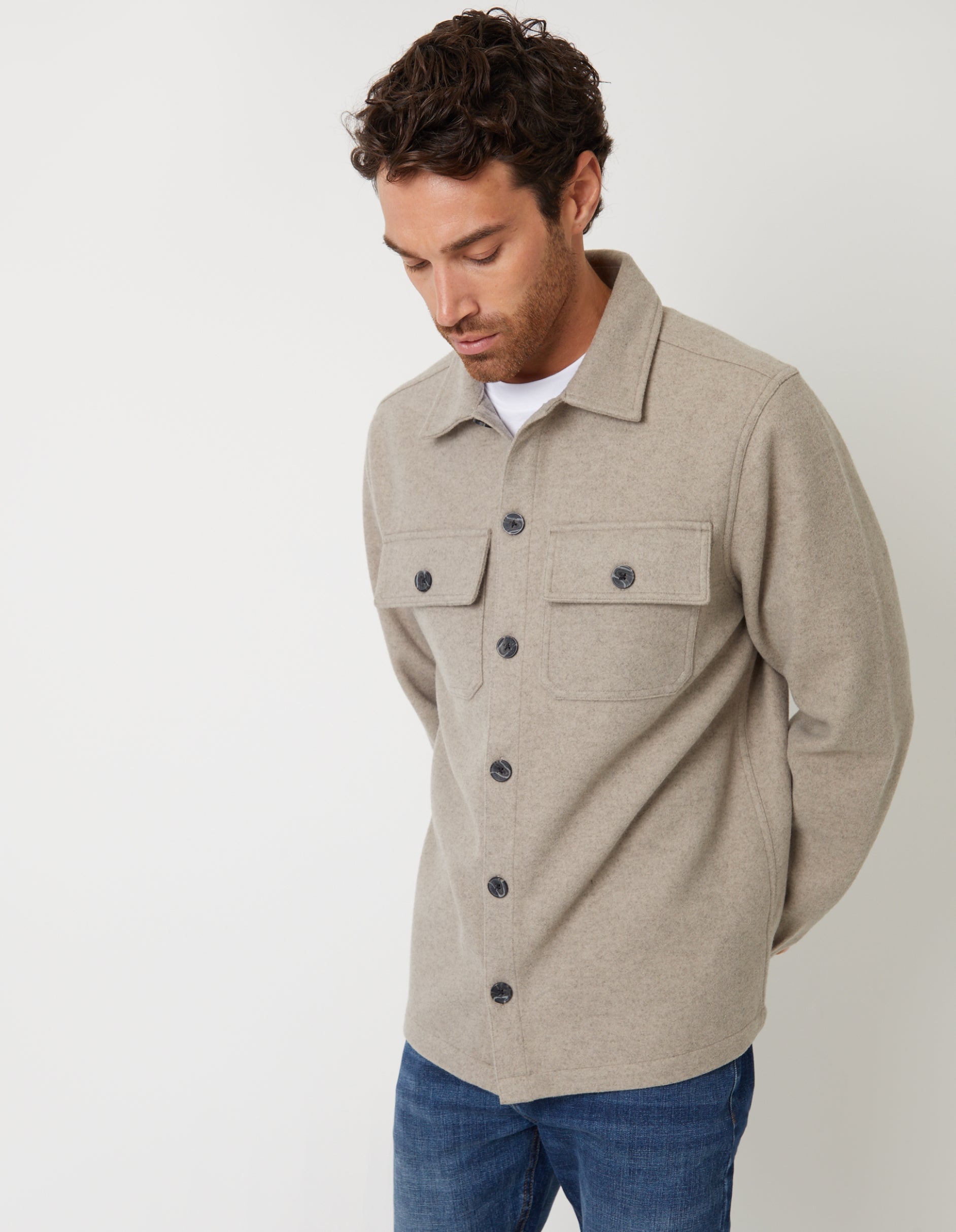 MENS SHACKET L/SLV TEXAS