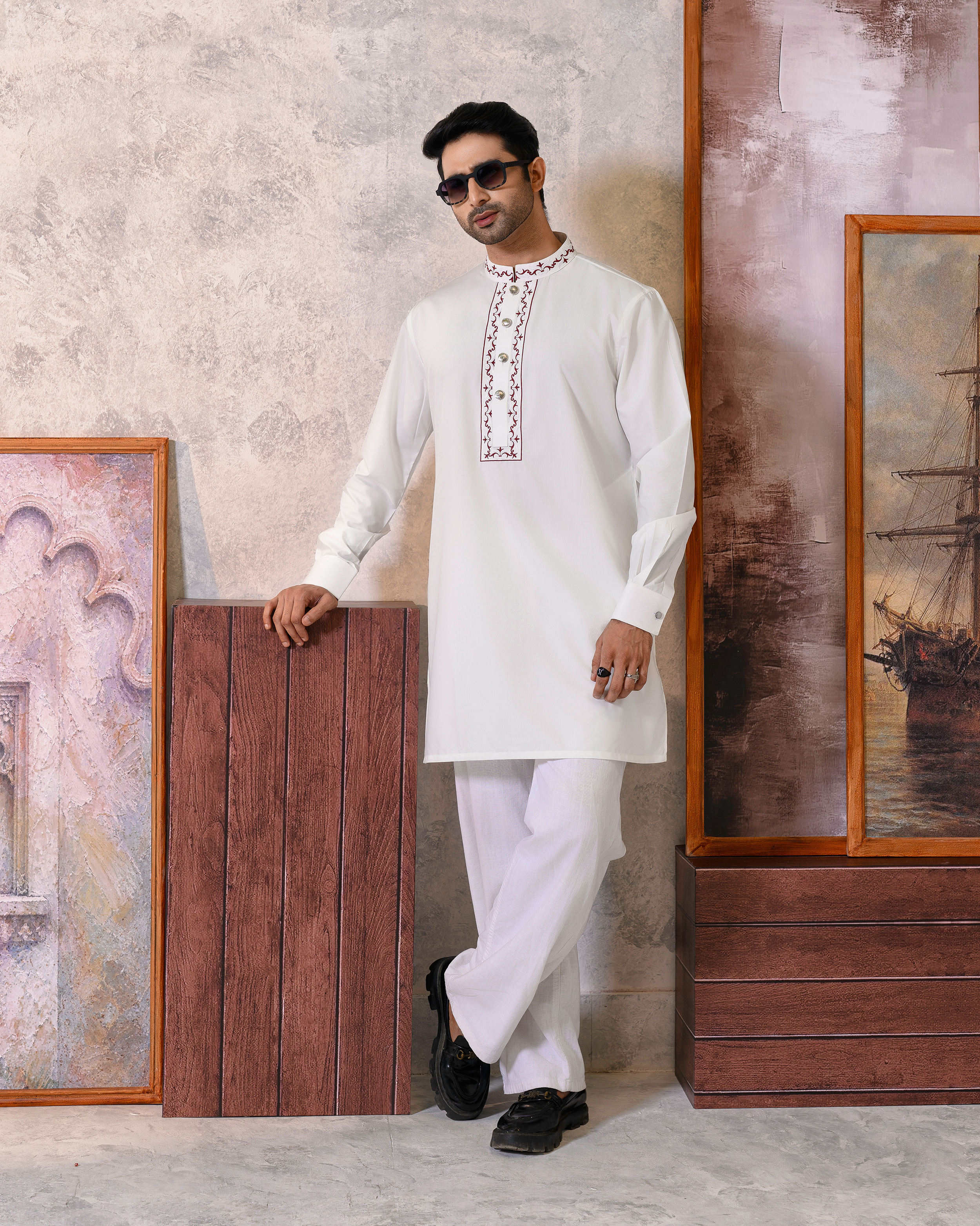Wood Heritage Short Kurta