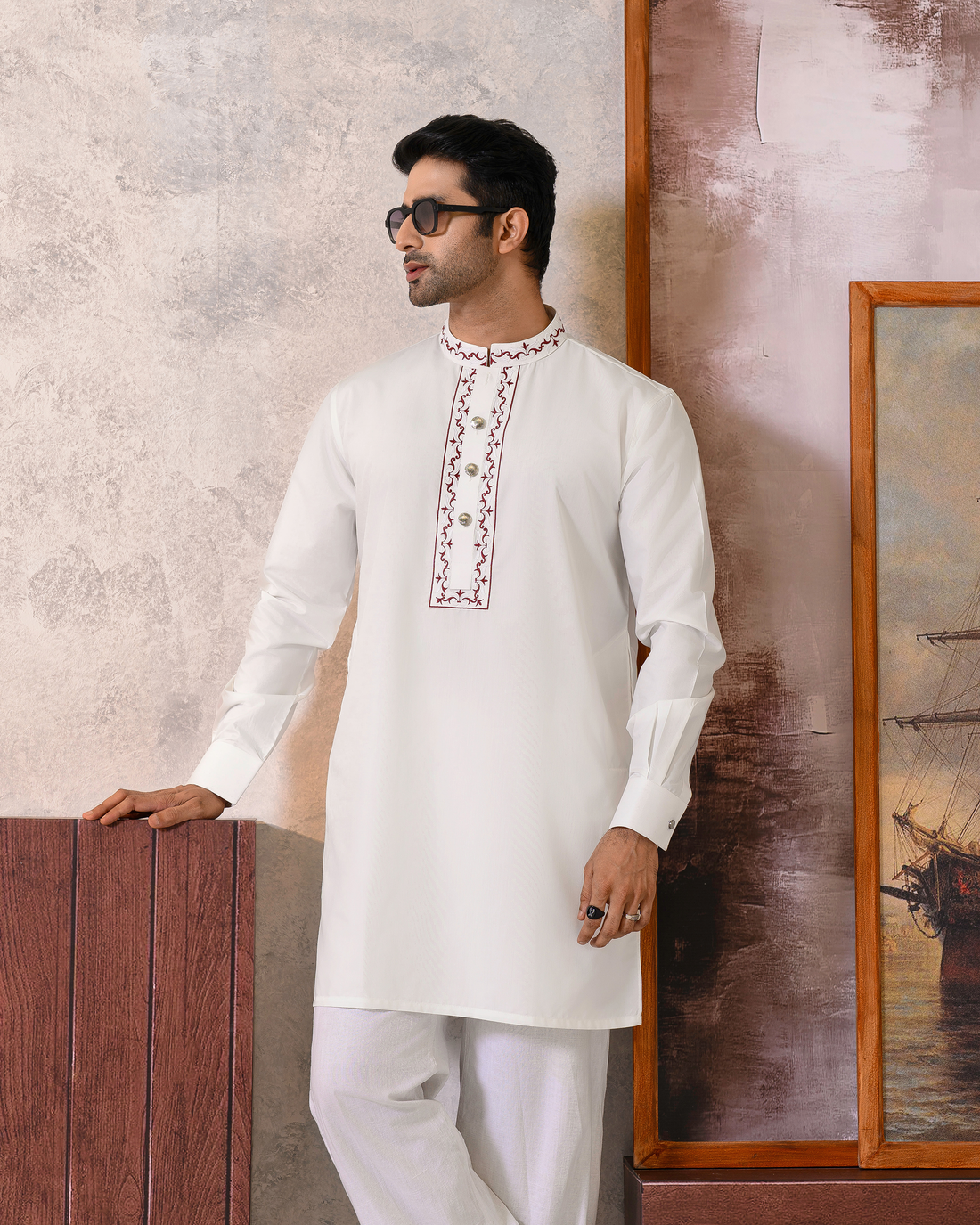 Wood Heritage Short Kurta
