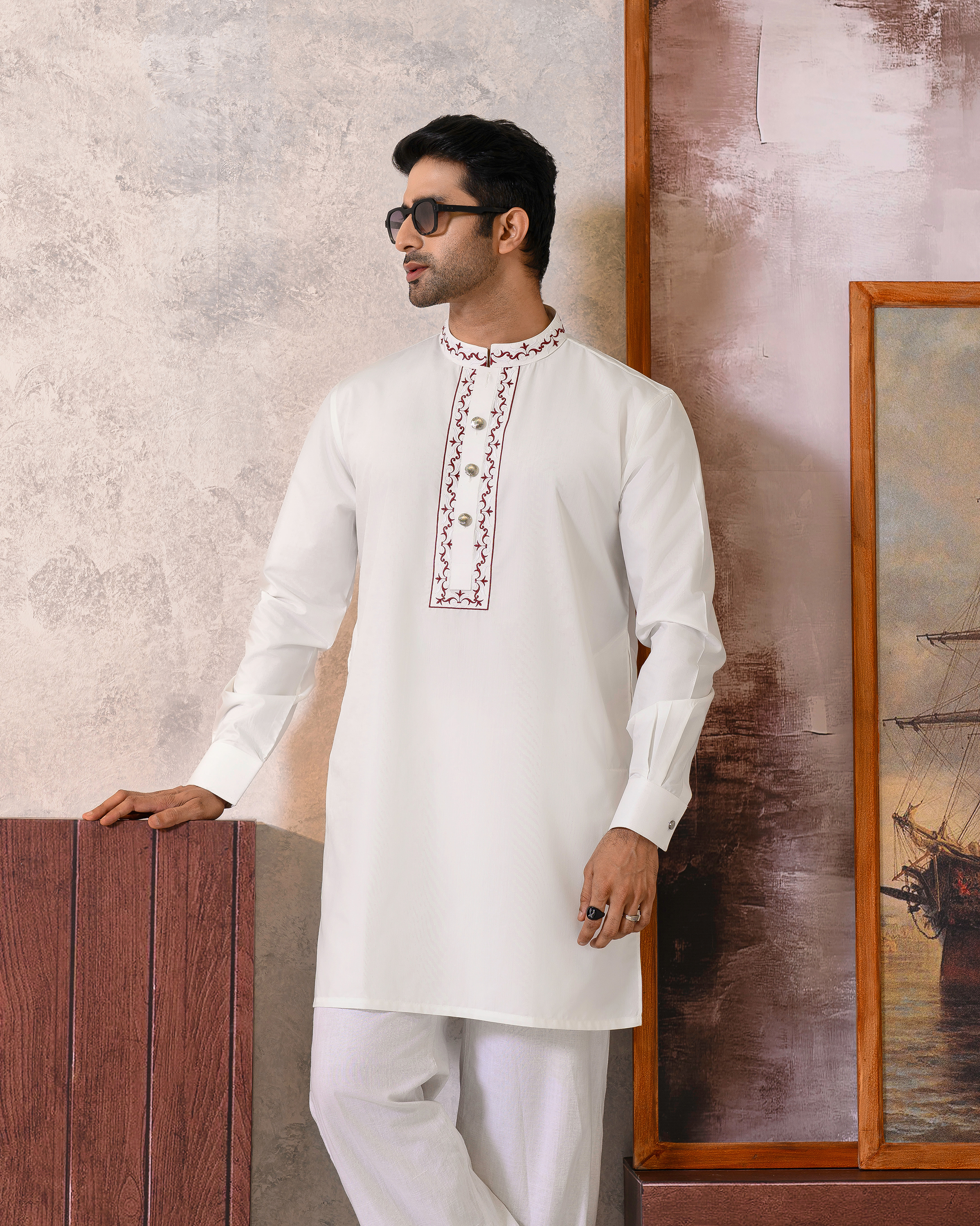 Wood Heritage Short Kurta