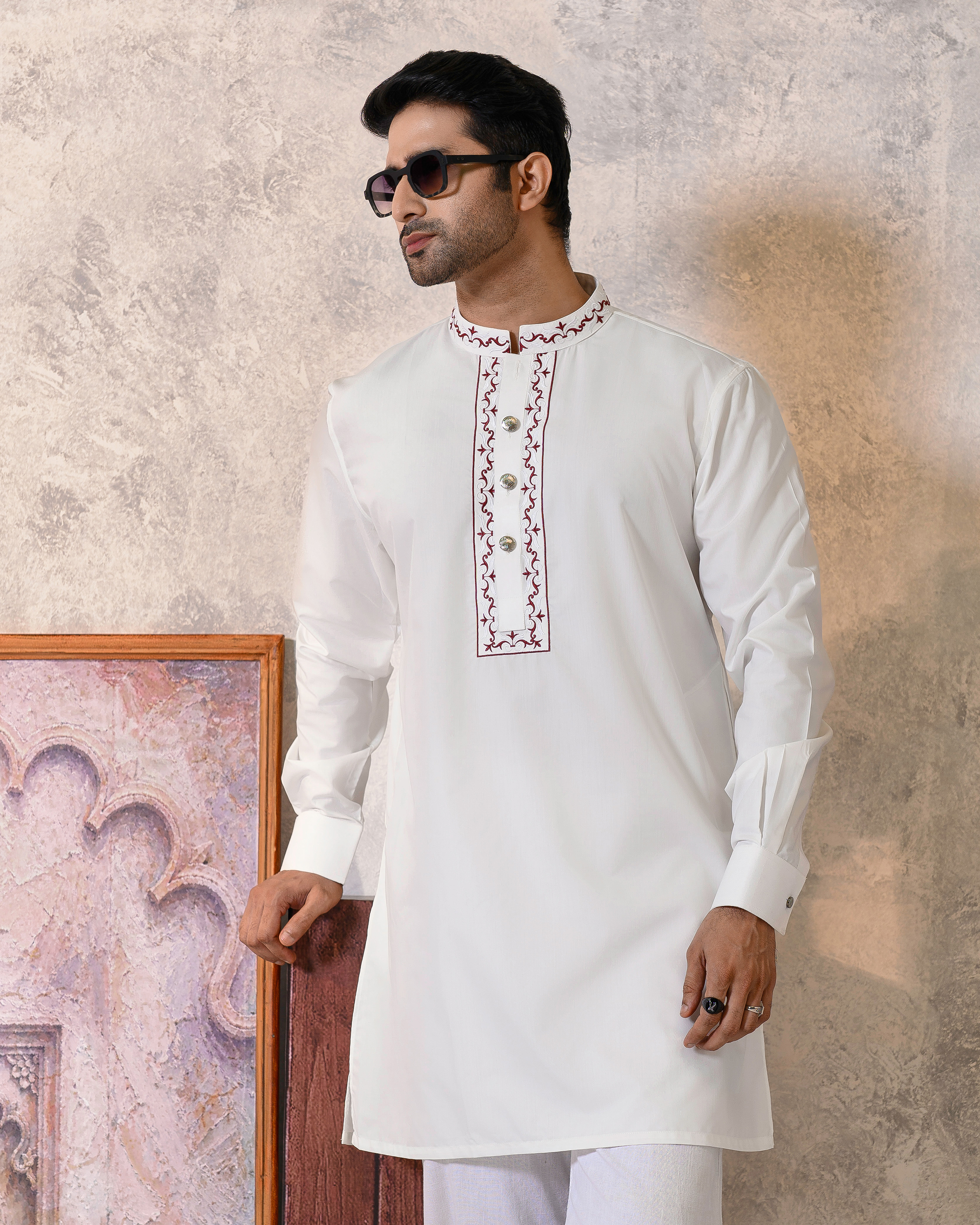 Wood Heritage Short Kurta