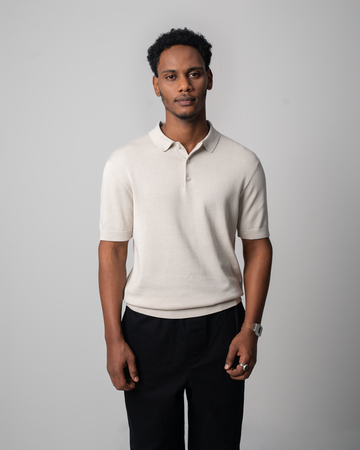 Knit Polo - Beige