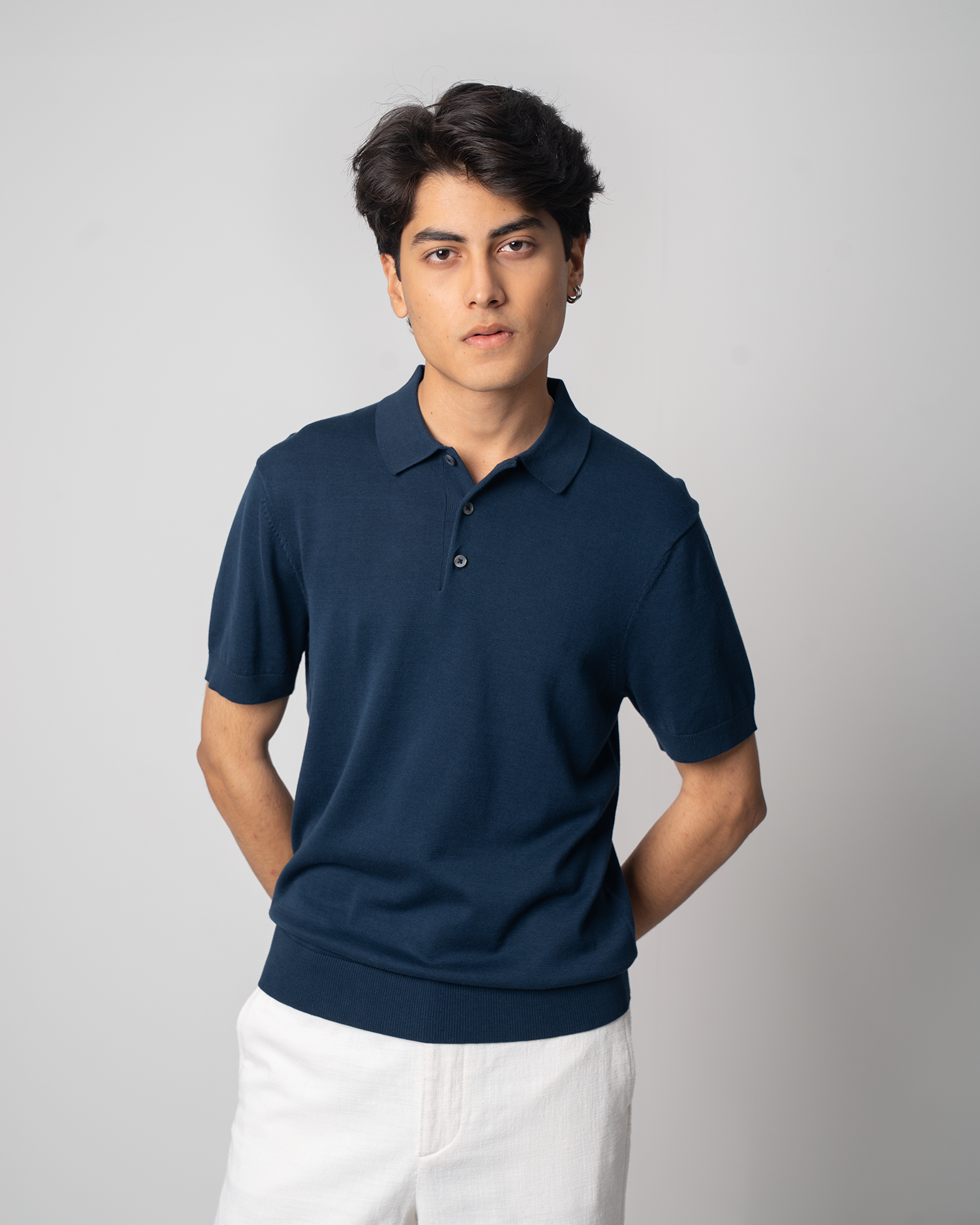 Knit Polo - Navy